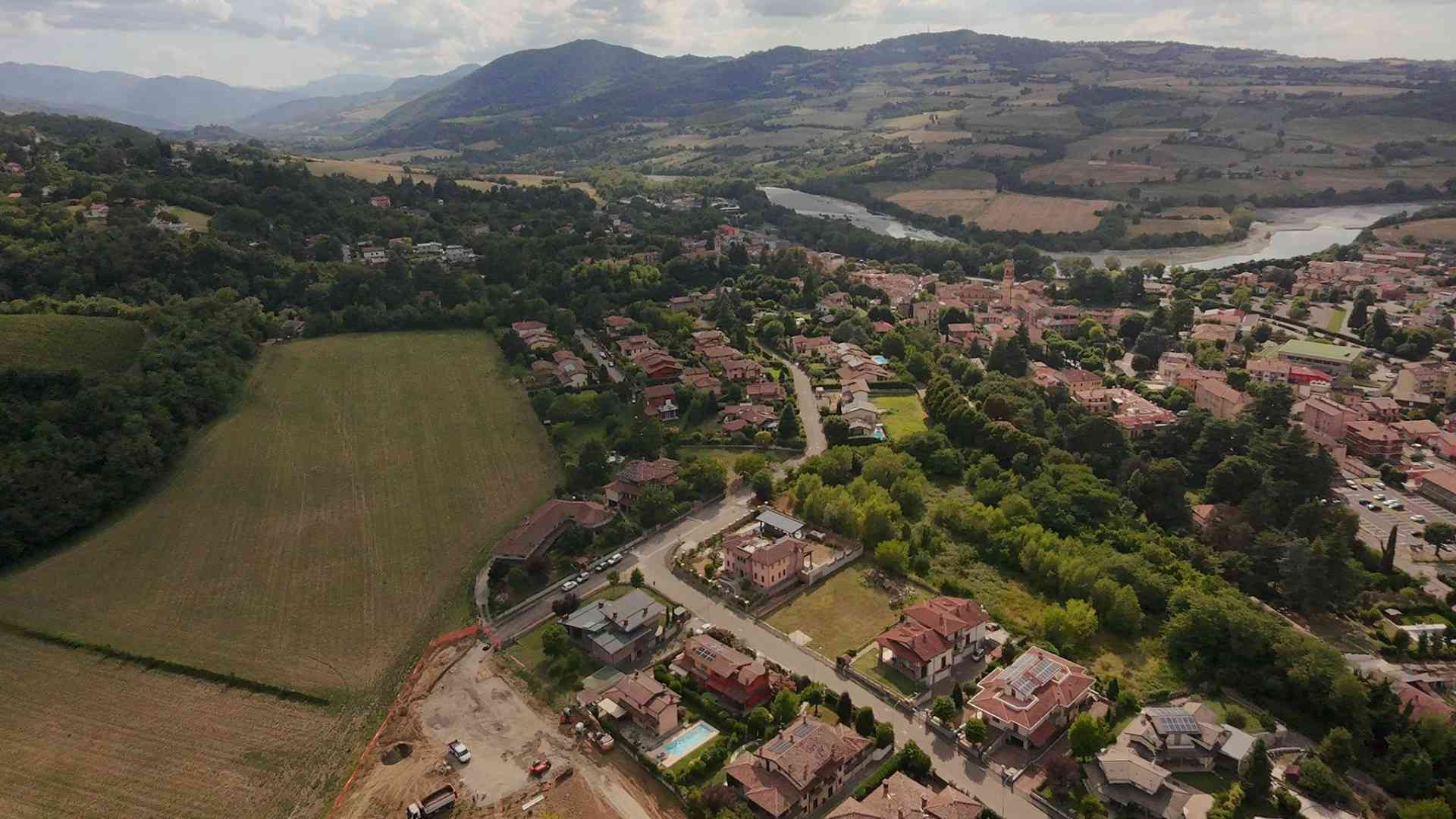 Rivergaro ripreso dall'alto con un drone