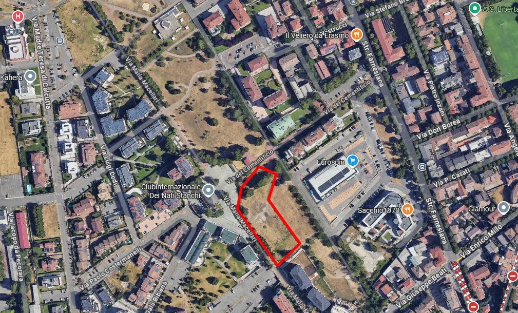 L’area dove dovrebbero sorgere