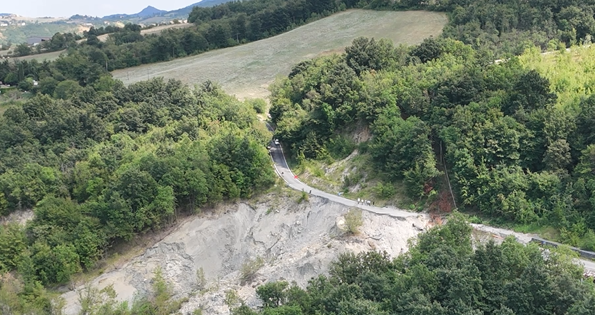 La frana vista dal drone