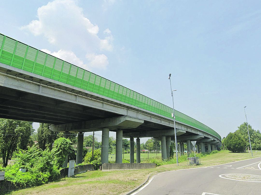 Il viadotto della A21 a Piacenza