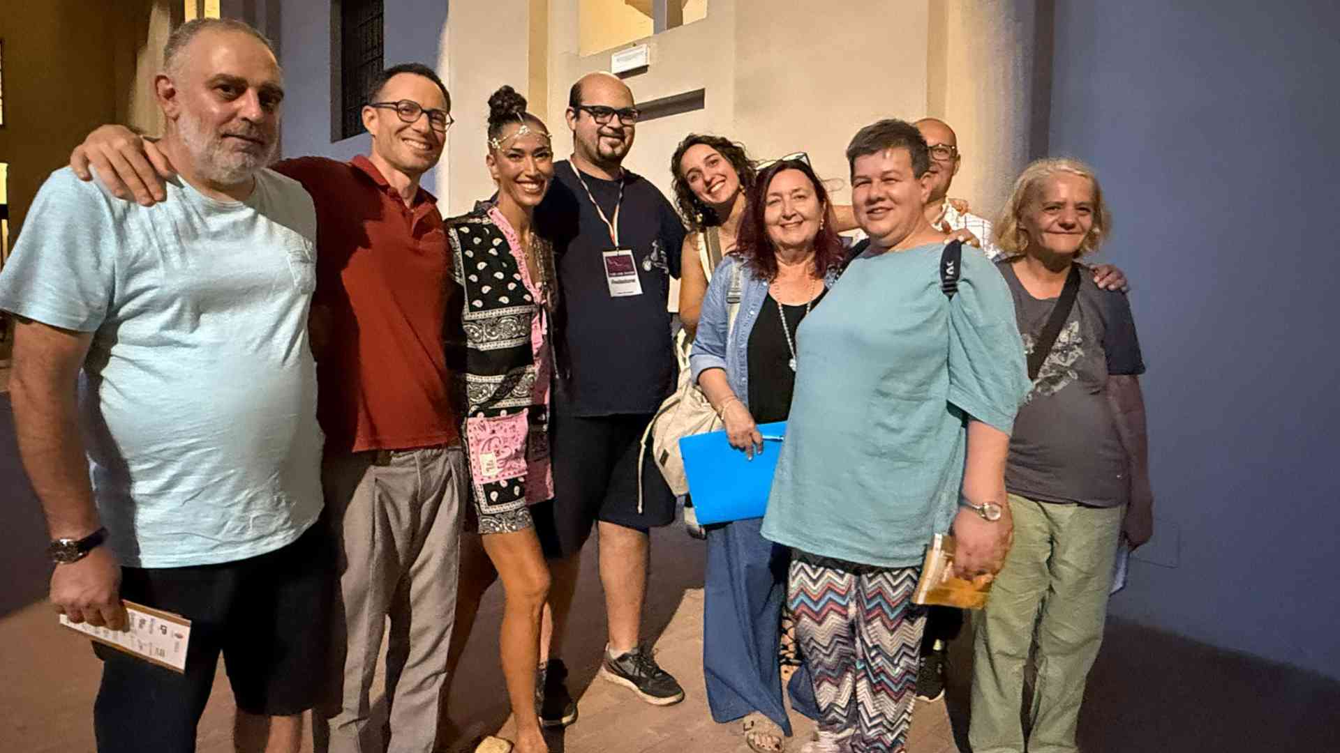 Nina Zilli con i ragazzi di Radio Shock a Palazzo Farnese