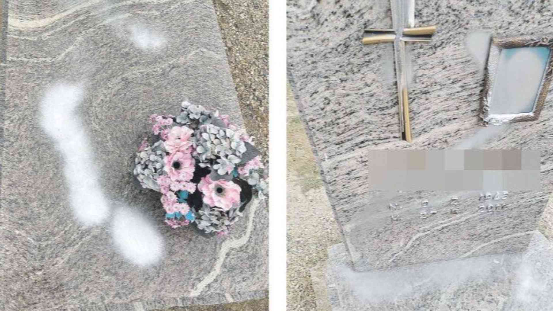 Vandali al camposanto di Cortemaggiore, lapide profanata