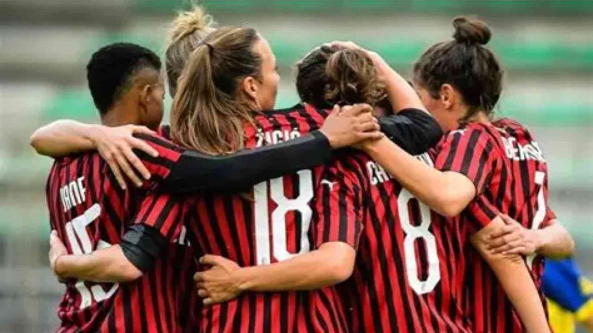 Il Milan femminile a Fiorenzuola contro il Sassuolo