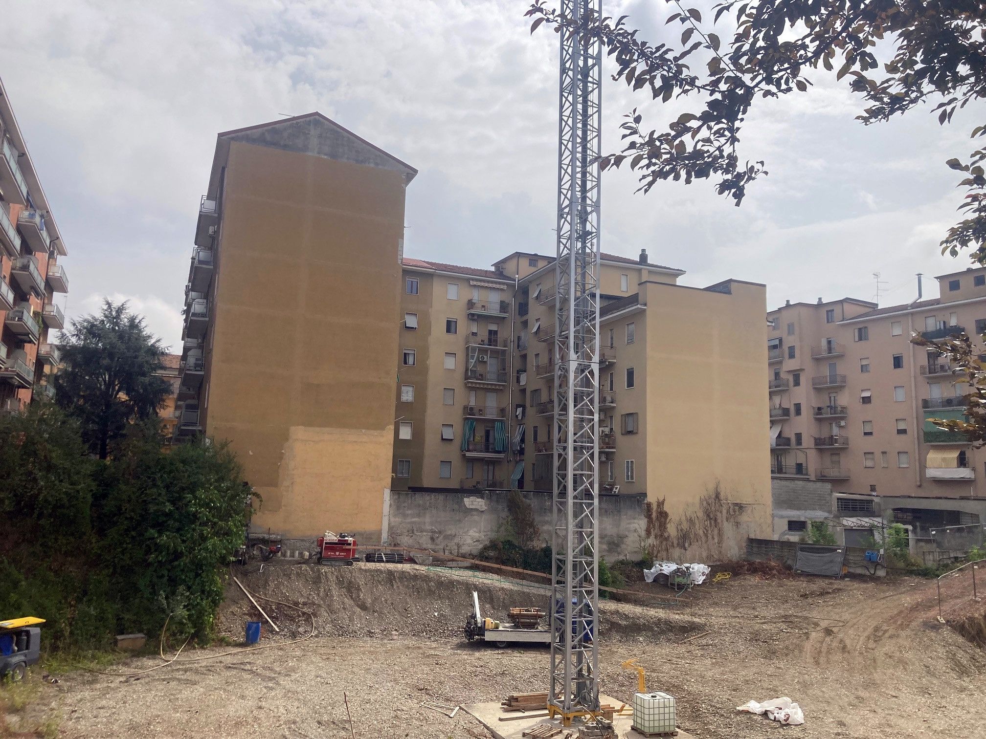 Viale Dante progetto edilizio cantiere palazzine