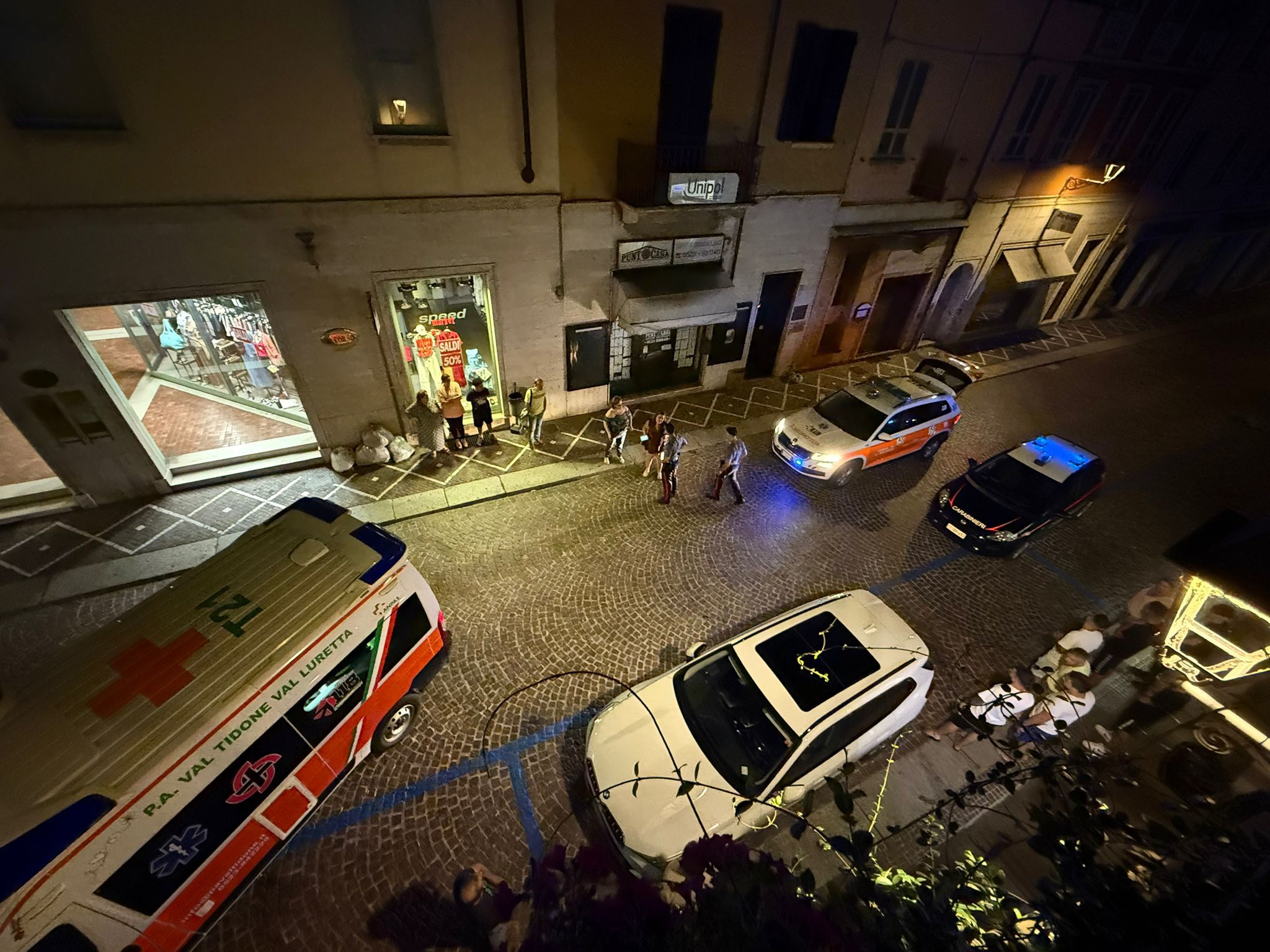 Il luogo in cui la barista Stella è stata trascinata in Corso Matteotti a Castelsangiovanni