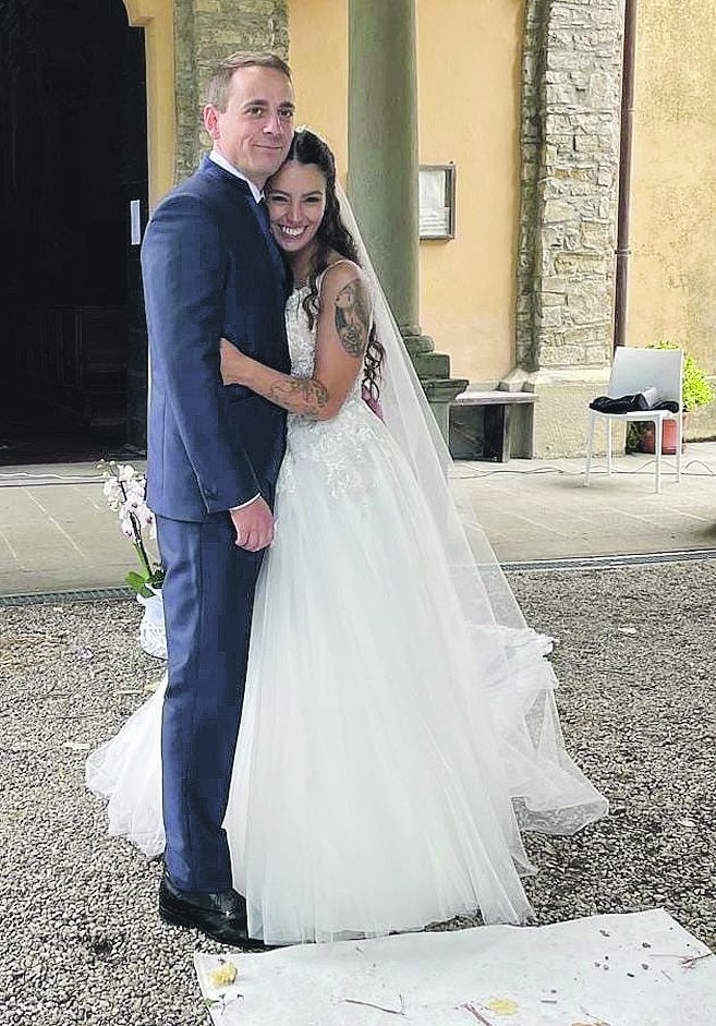 Davide e Nicoletta il giorno delle nozze