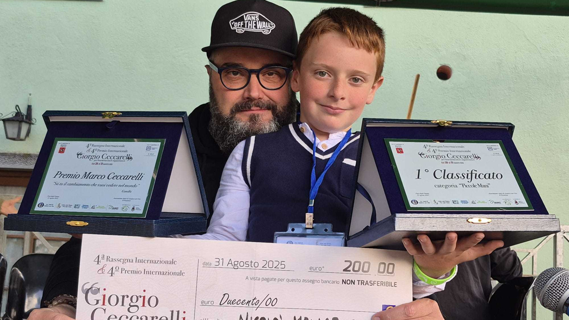Bis di premi per Nicolò Malaspina, il baby-fisarmonicista di Cerignale