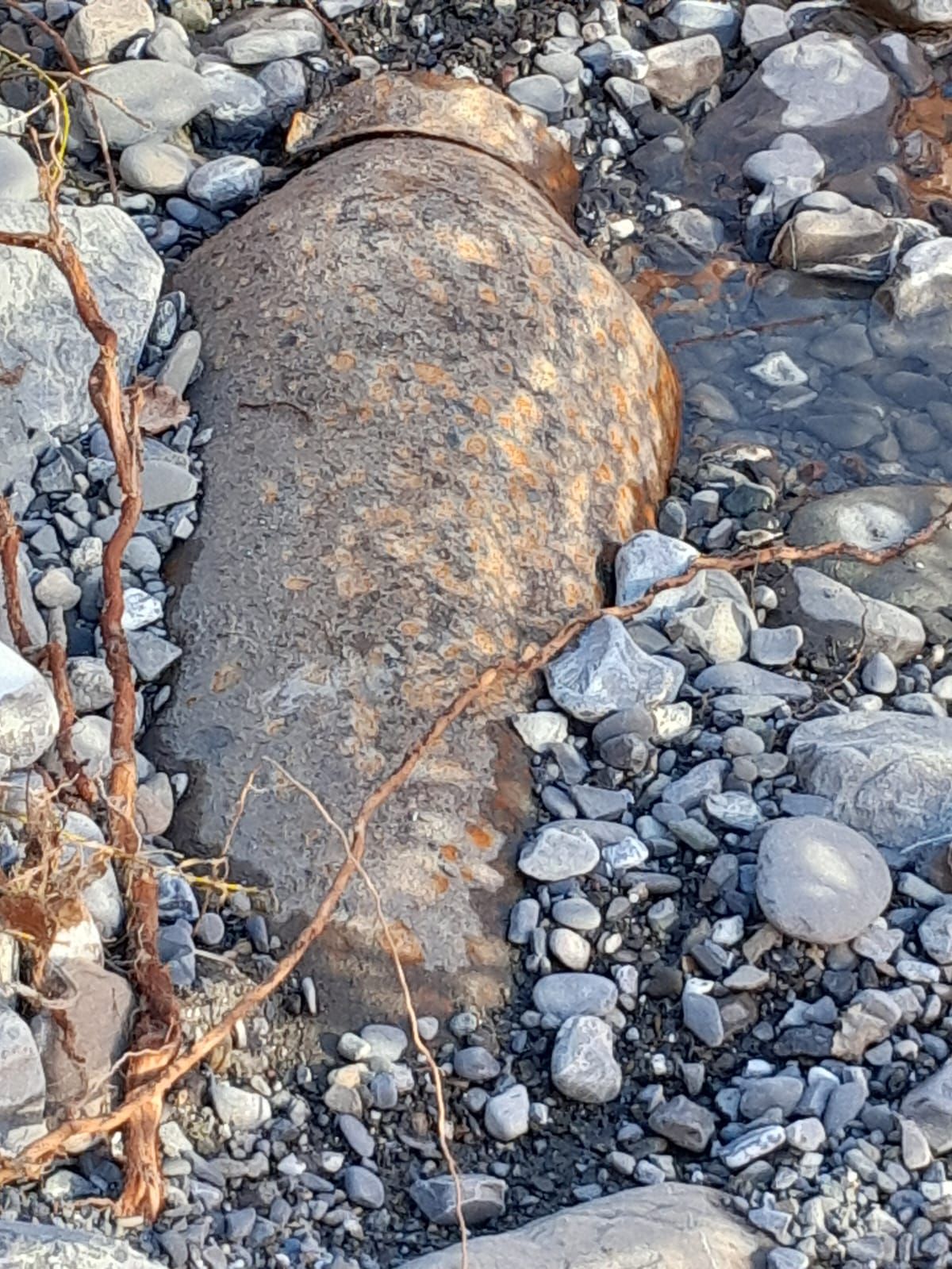 L'ordigno bellico inesploso