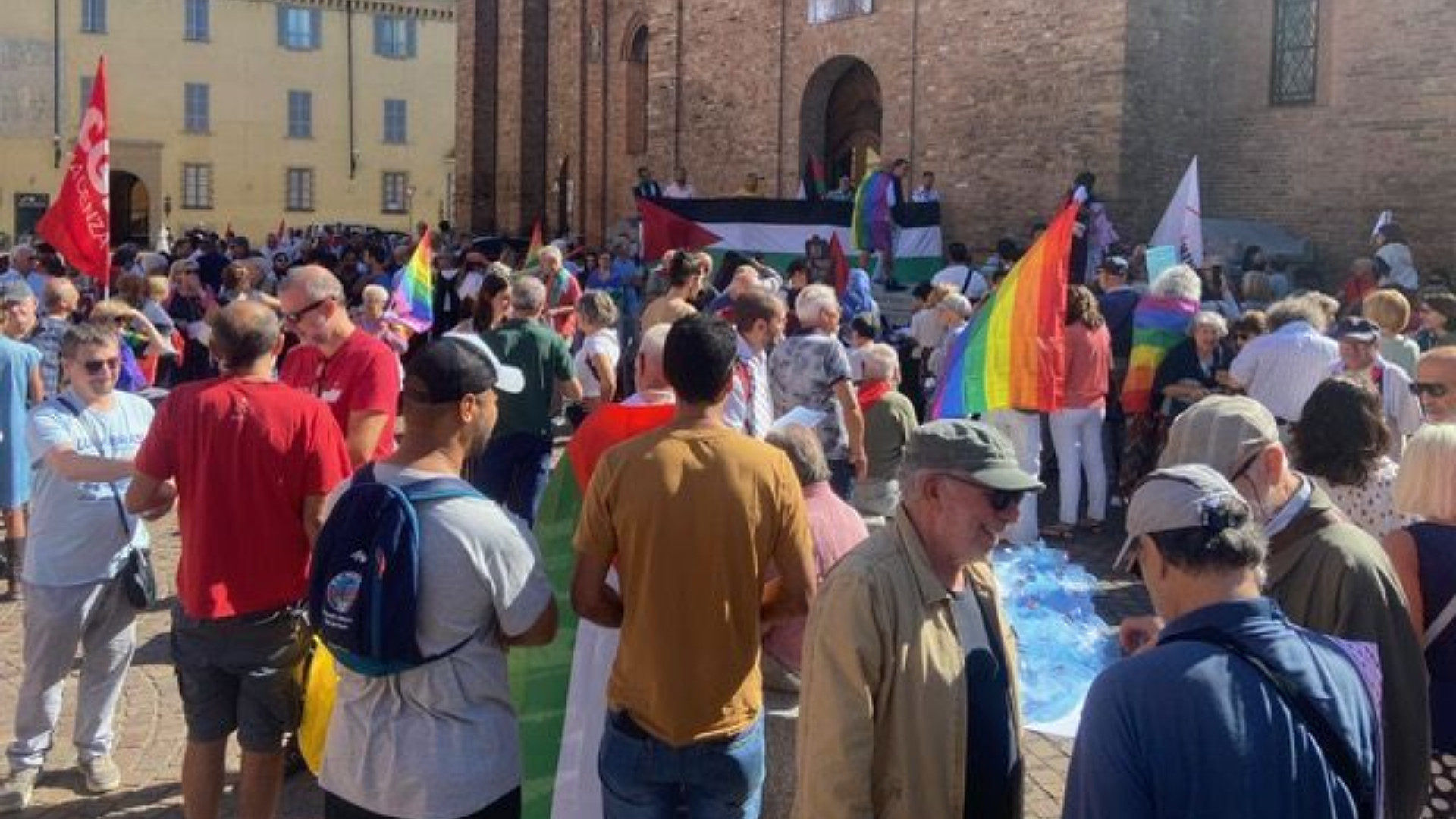 Sostegno a Gaza e Flottilla, in 300 alla manifestazione