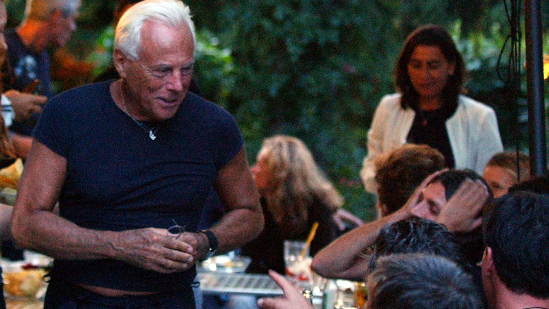Giorgio Armani a Rivalta in occasione dei suoi 70 anni