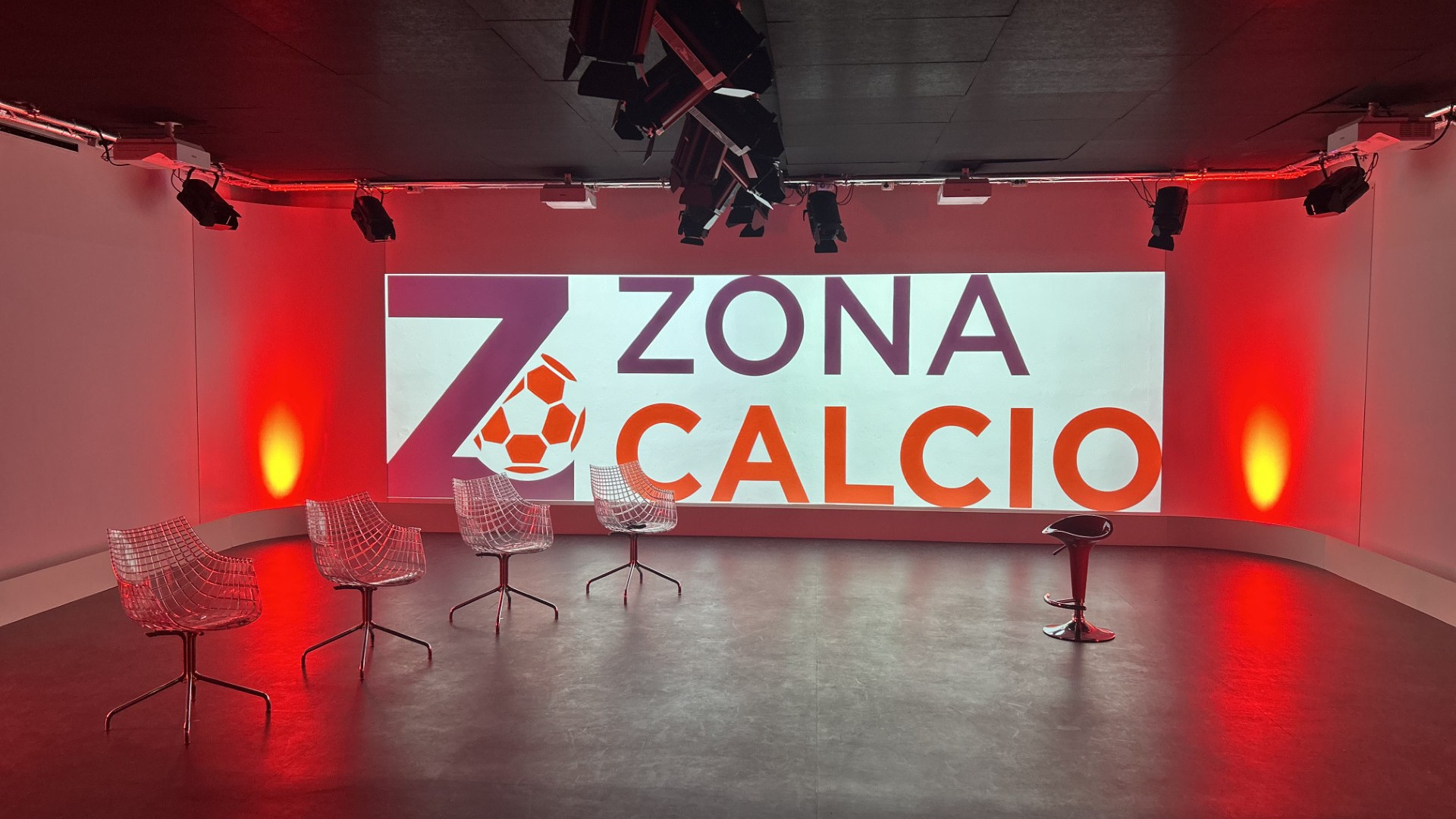 Un'anteprima del nuovo studio di Zona Calcio