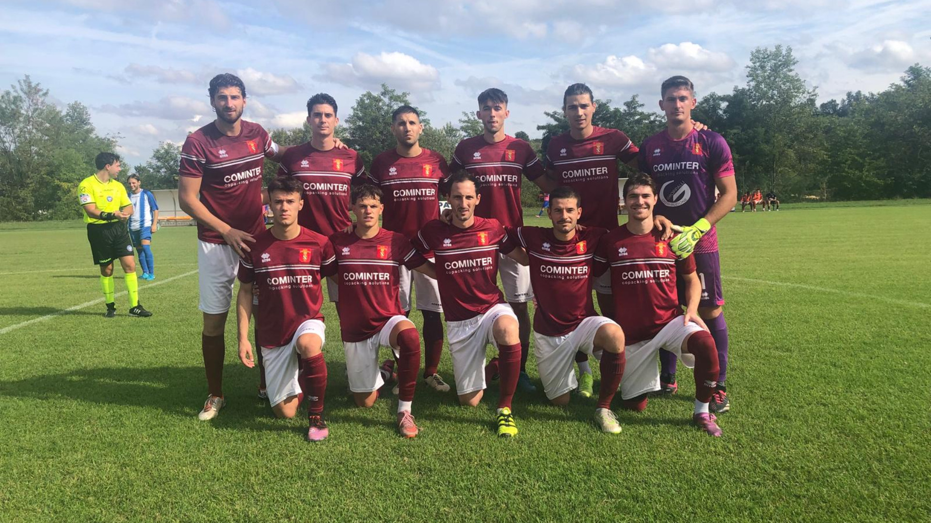 La formazione iniziale dell'Agazzanese, schierata da mister Piccinini. Foto Angela Petrarelli