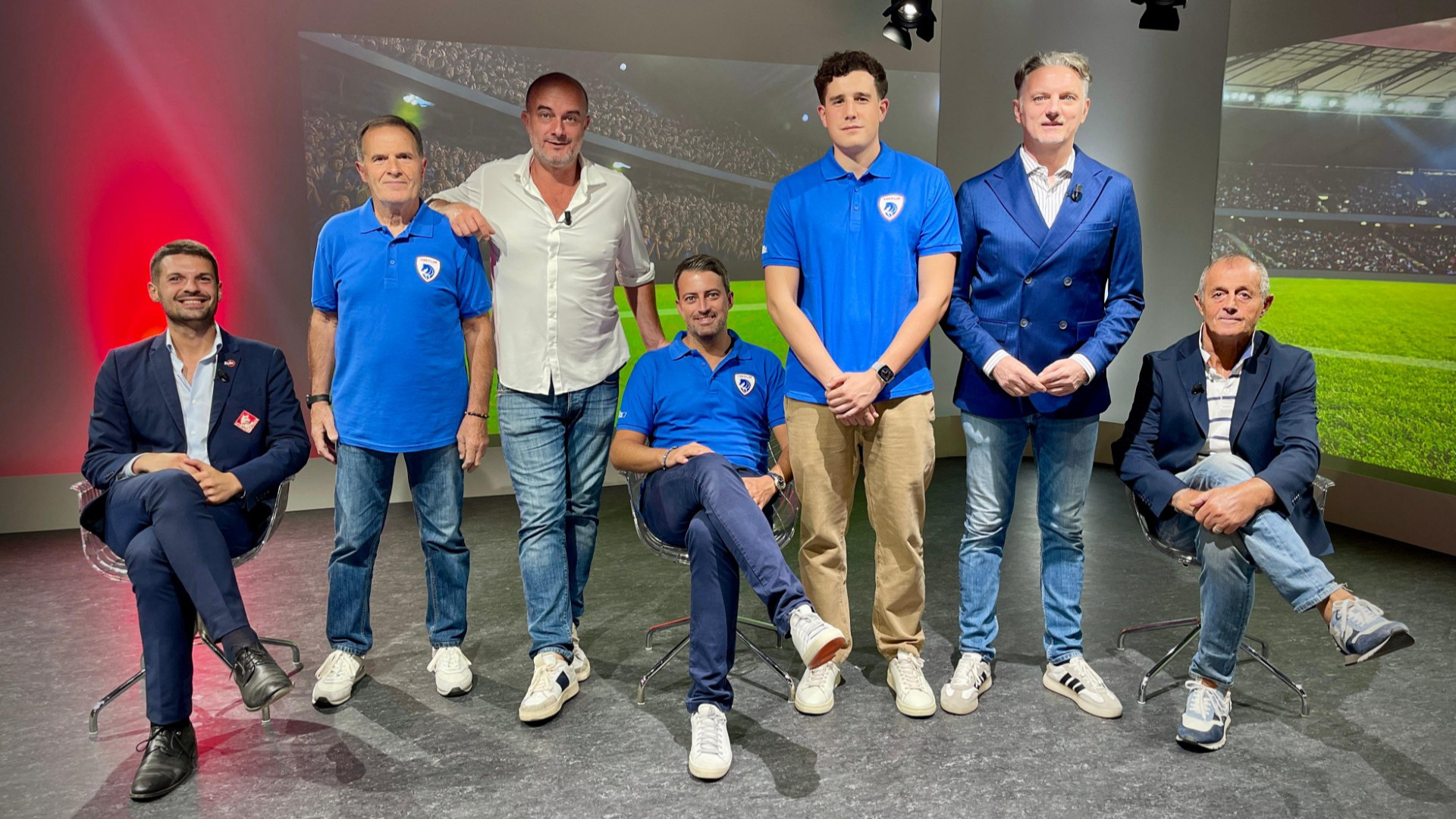 Il parterre degli ospiti dell’ultima puntata di Zona Calcio su Telelibertà