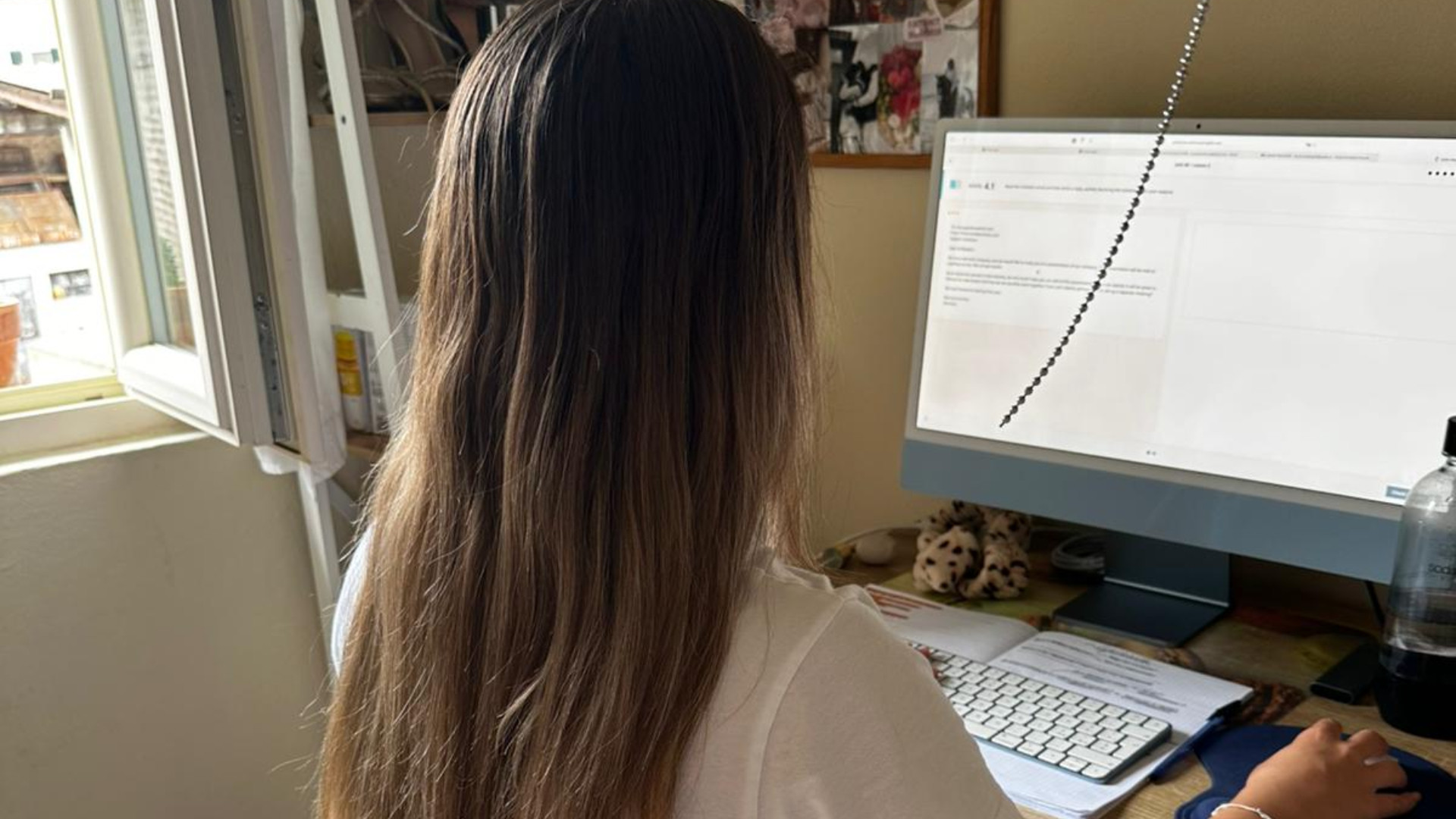 La liceale mamma e le lezioni al pc: «Per fortuna il mio bimbo è tranquillo»