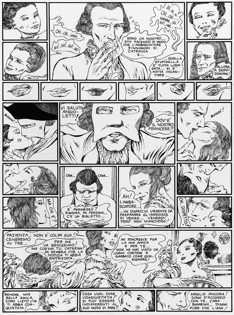 Il sofisticato Casanova di Crepax, caratterizzato da un'elaborata regia