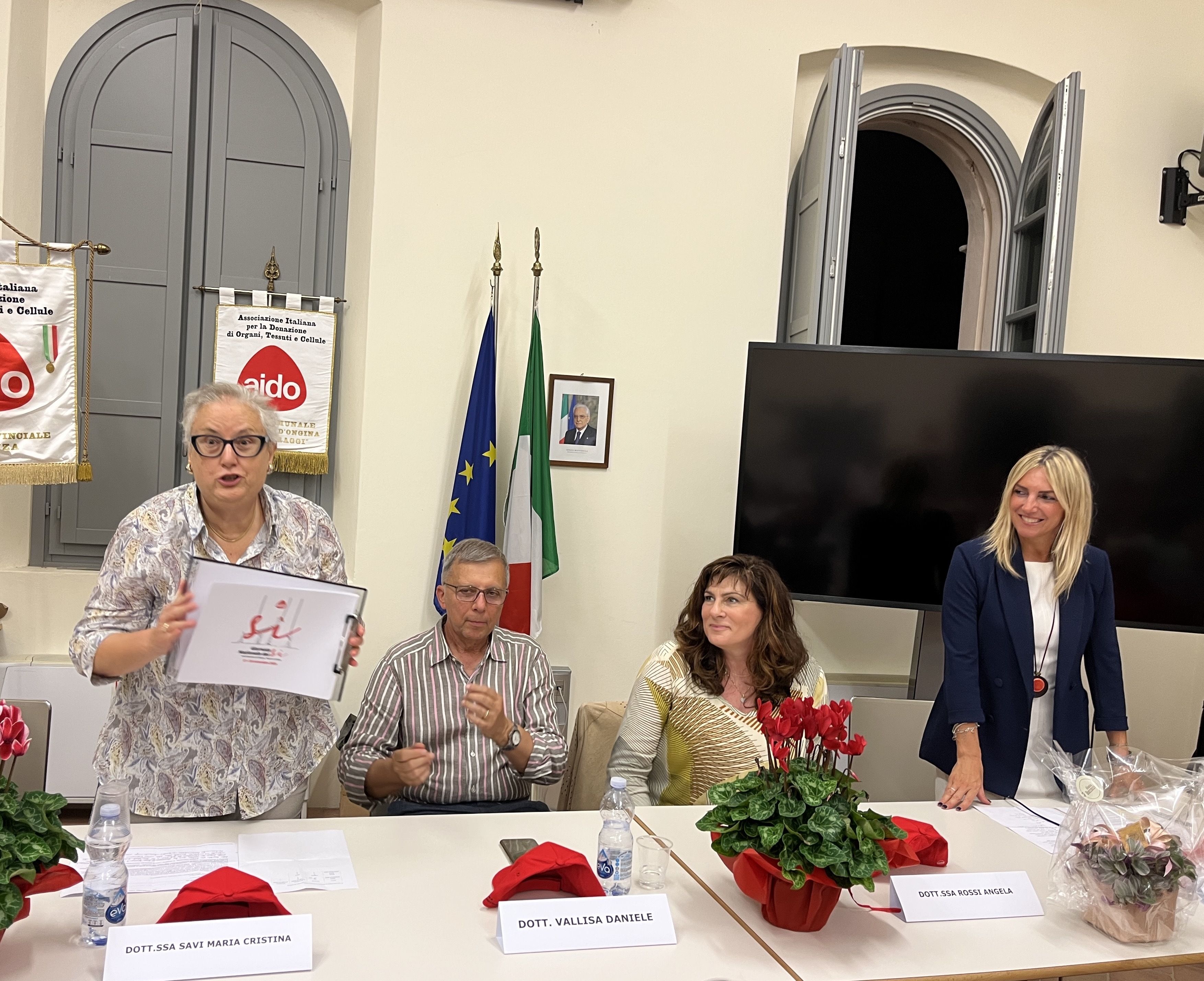 da sx a dx: Maria Cristina Savi, Daniele Vallisa, Angela Rossi, Marzia Foletti