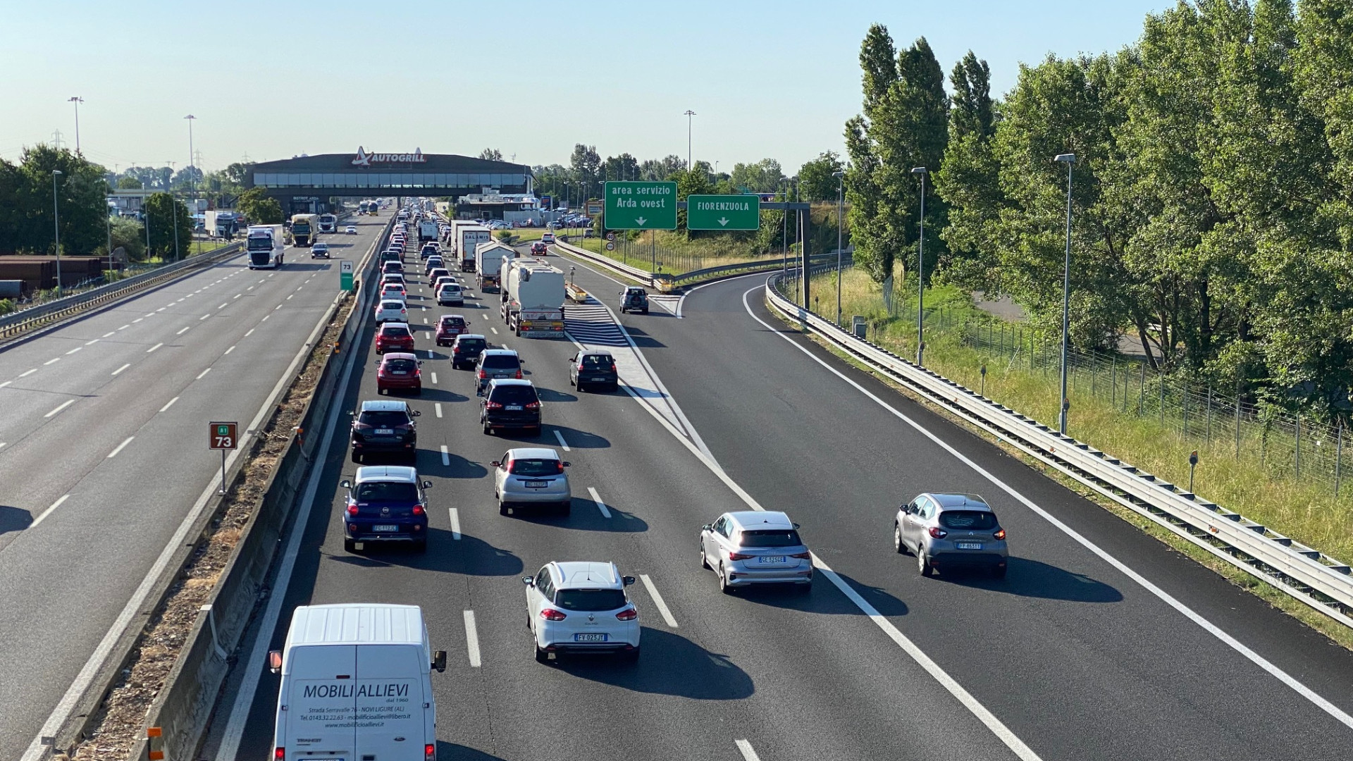 Autostrada A1, tra venerdì e sabato chiuso il tratto Fidenza-Fiorenzuola