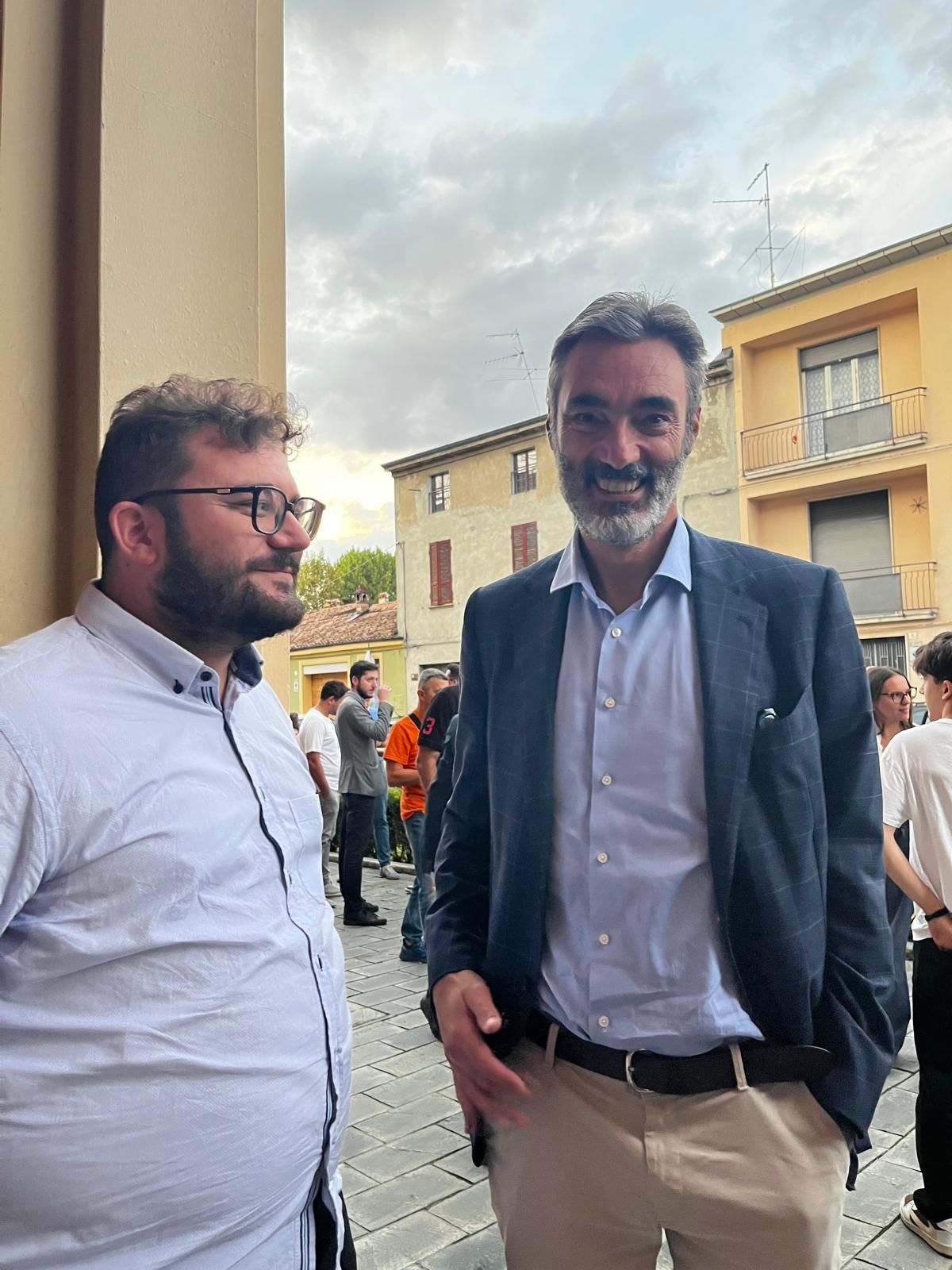 Il consigliere regionale Priamo Bocchi arrivato da Parma, con Pasquale Russo da Salsomaggiore