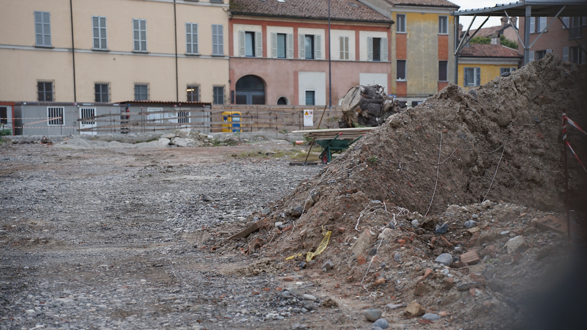 Il cantiere di Piazza Cittadella (foto Grisoli)