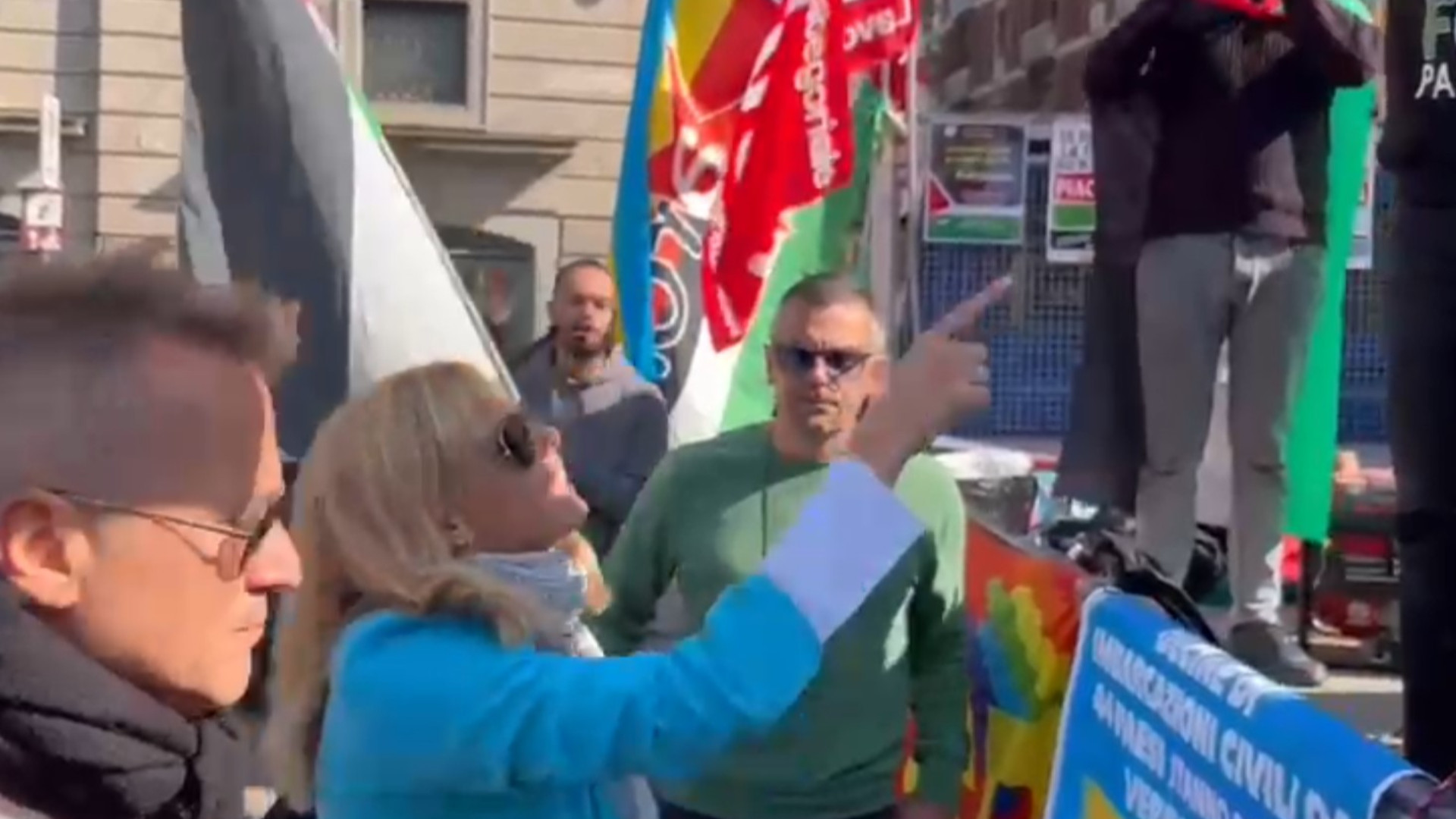 Tensione tra Pallavicini e Soresi al corteo pro Gaza: il video