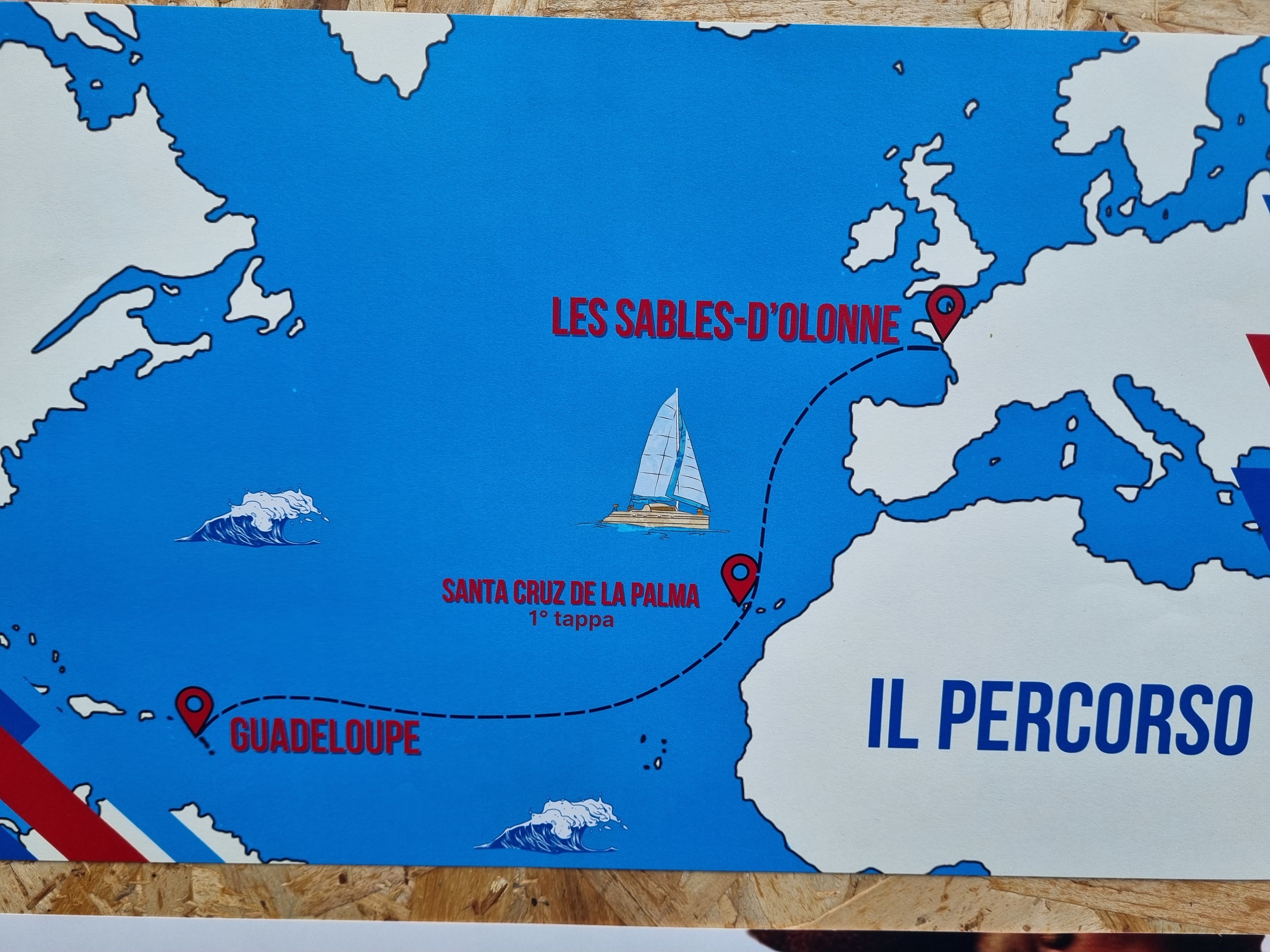 La rotta che seguirà l'imbaracazione