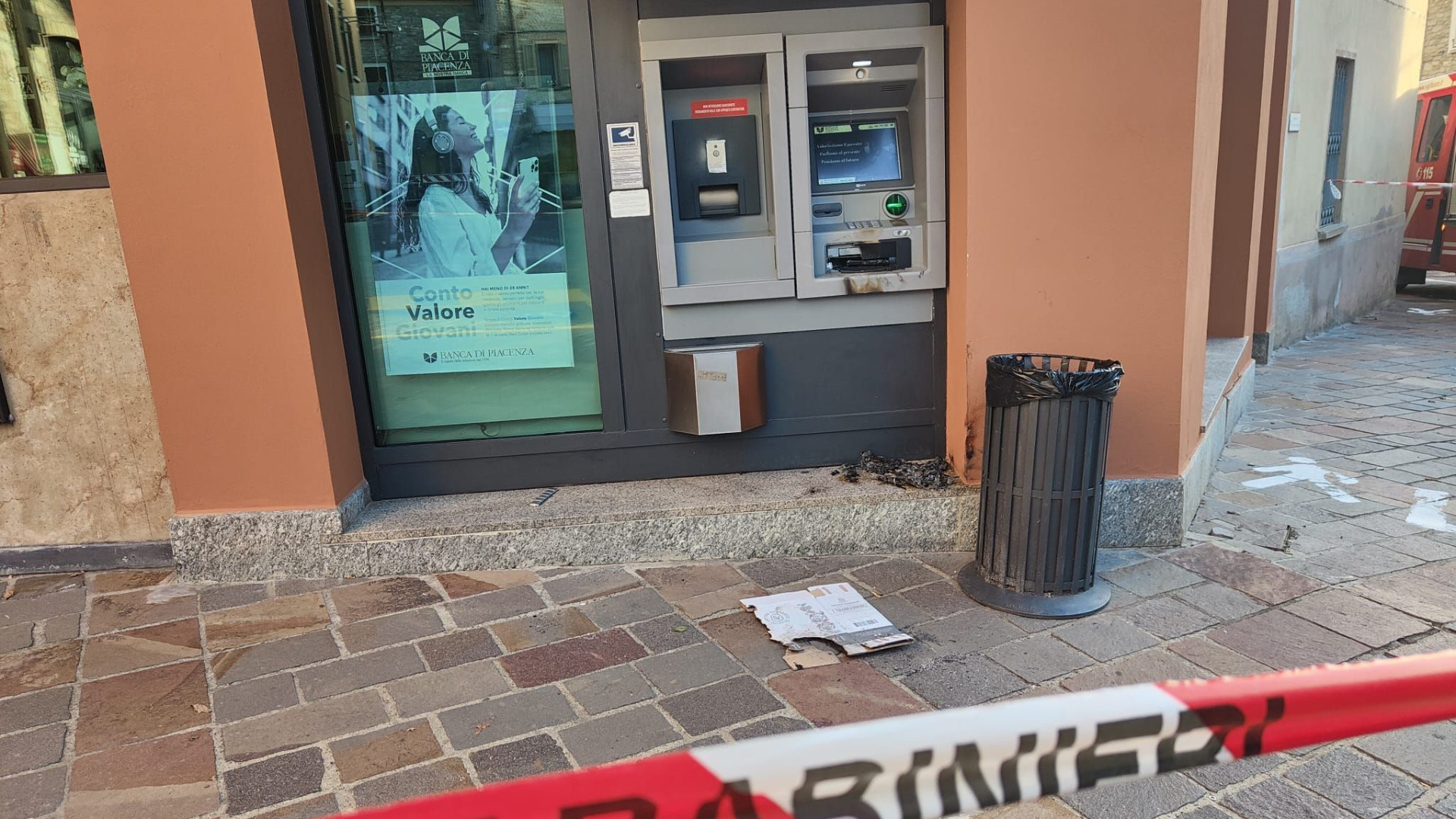 Tentato colpo al bancomat di Nibbiano, ladri in fuga