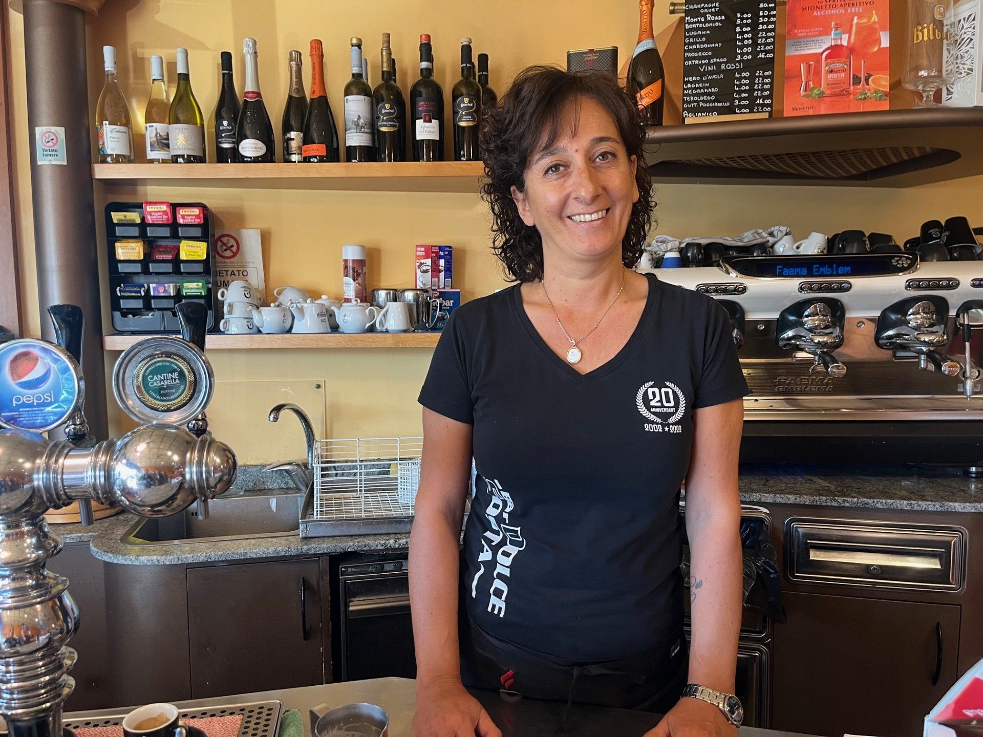 La titolare di un bar attivo nel controviale di Montale Patrizia Mazzari