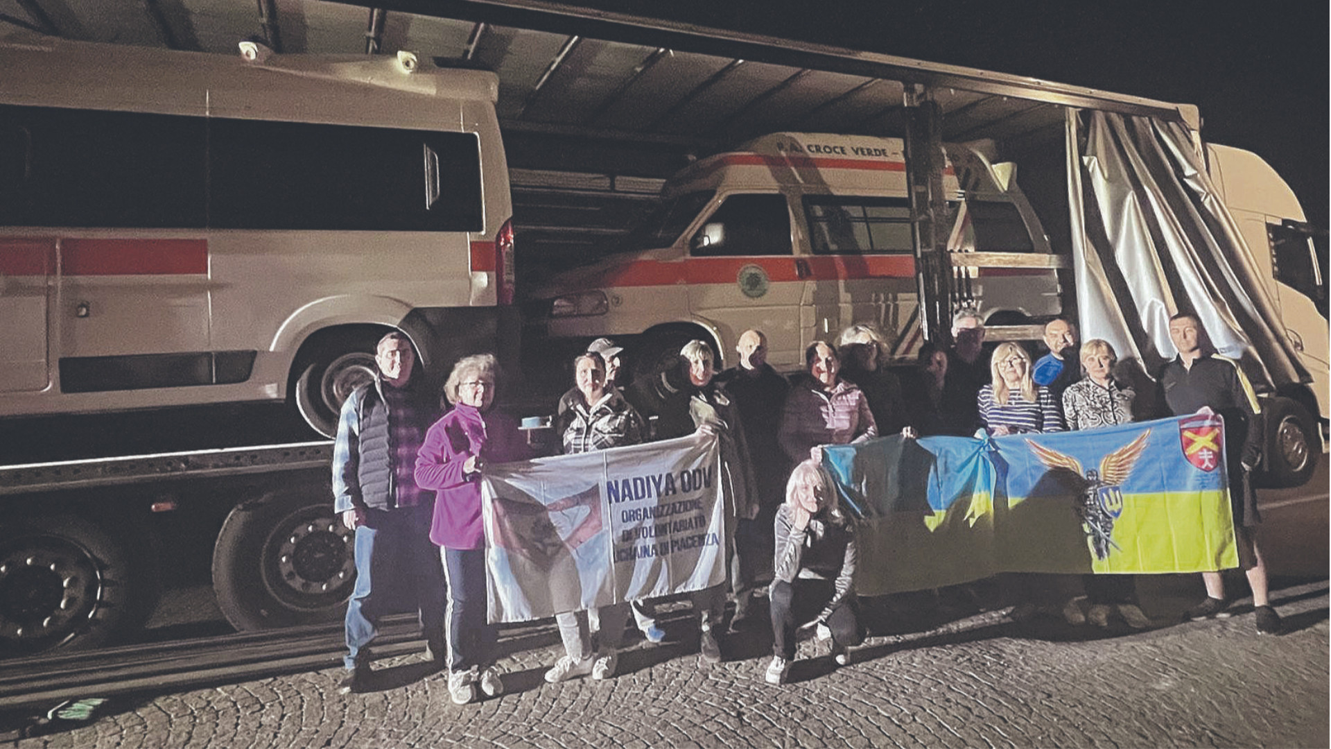 Due ambulanze donate all'Ucraina, una grazie a Croce Verde Morfasso