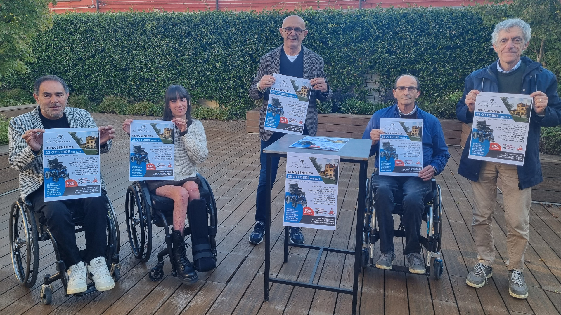 Cena benefica per la riabilitazione dei pazienti tetraplegici