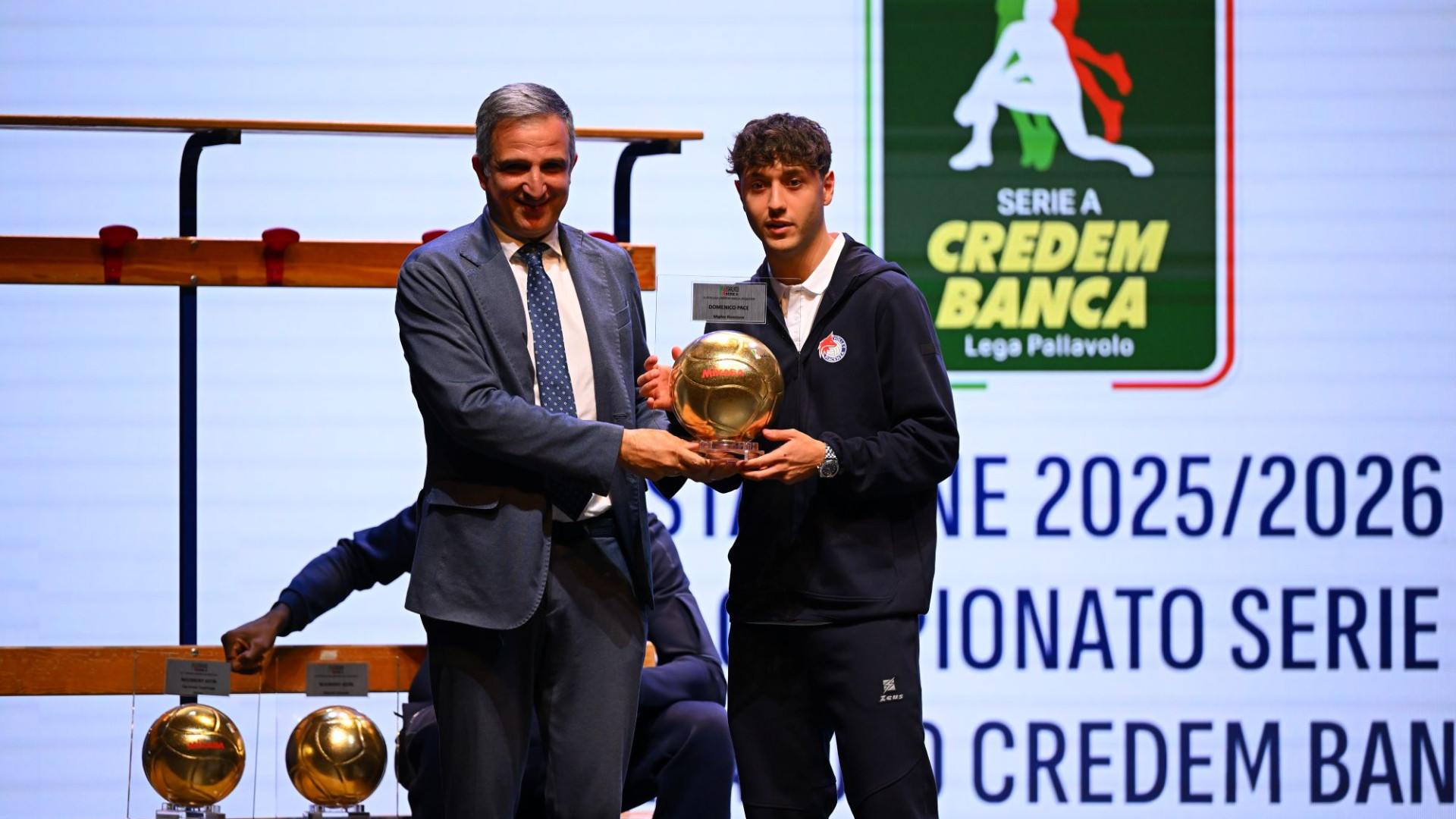 Domenico Pace premiato come miglior ricevitore
