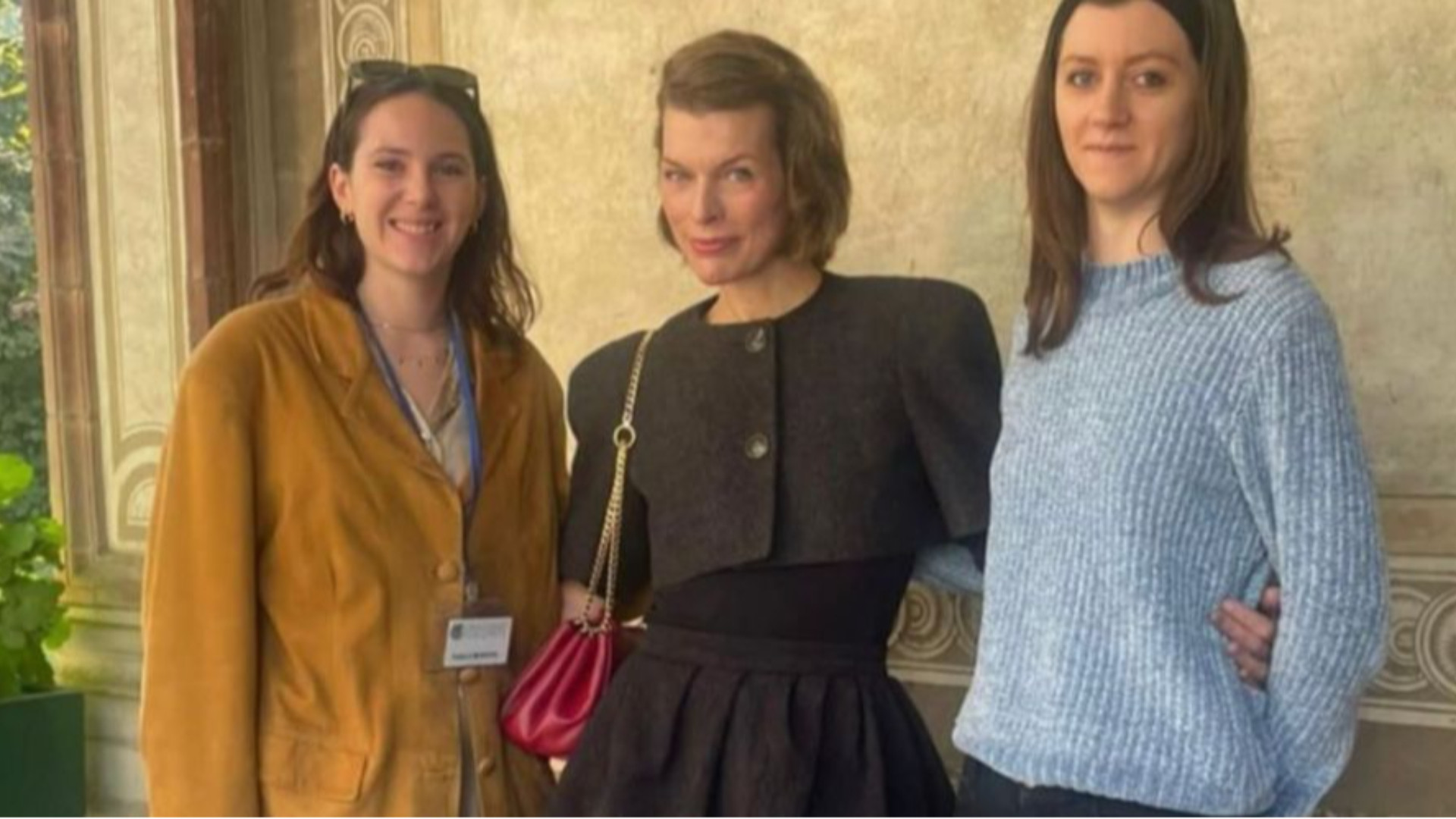 L'attrice Milla Jovovich a Grazzano Visconti