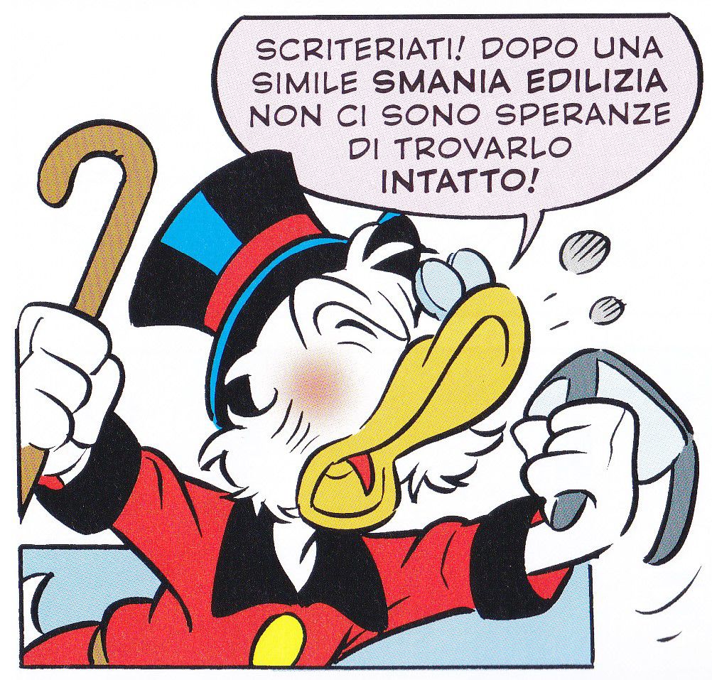 Zio Paperone, ricco anche nel vocabolario, perché le parole forbite costano di più di quelle banali.