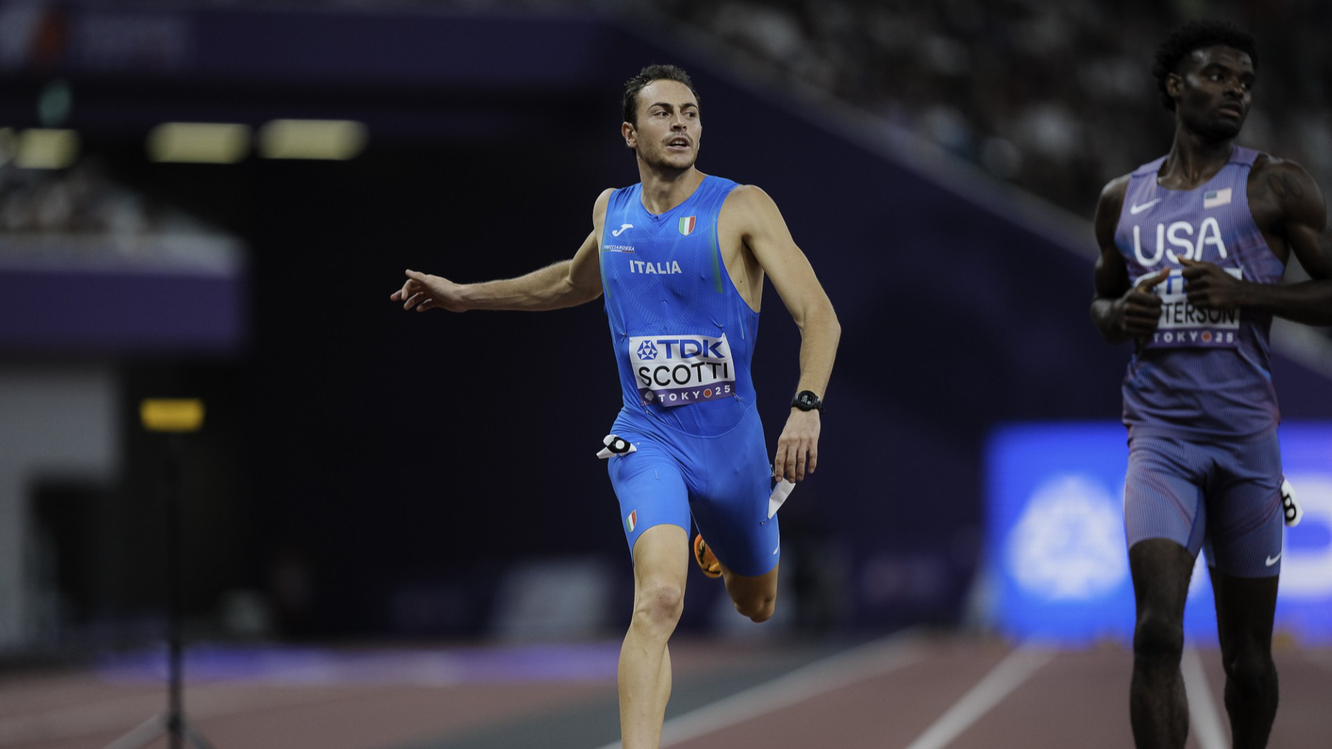 Edoardo Scotti in pista ai Mondiali di Tokyo ©Foto Grana-Fidal