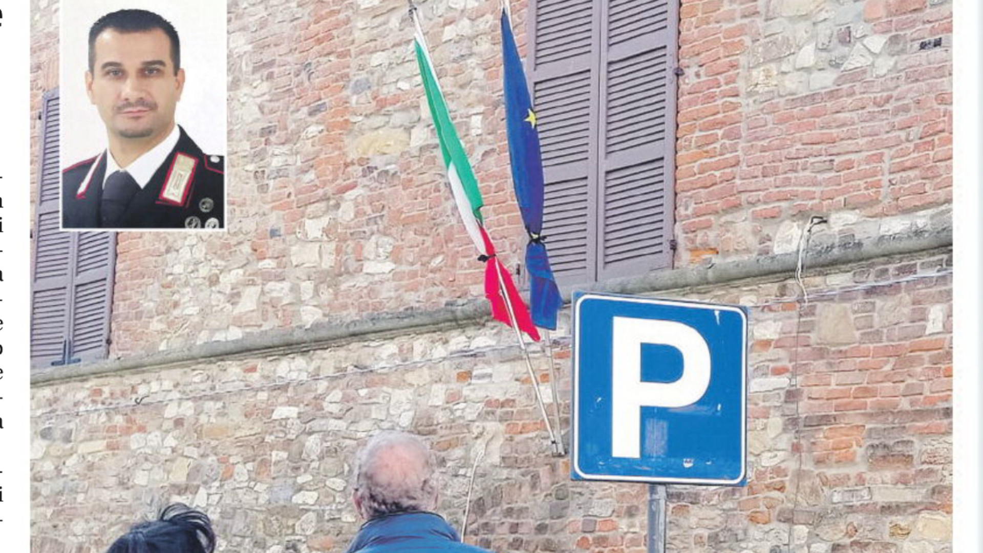 «Mio figlio carabiniere ucciso», il dolore arriva a Vicobarone
