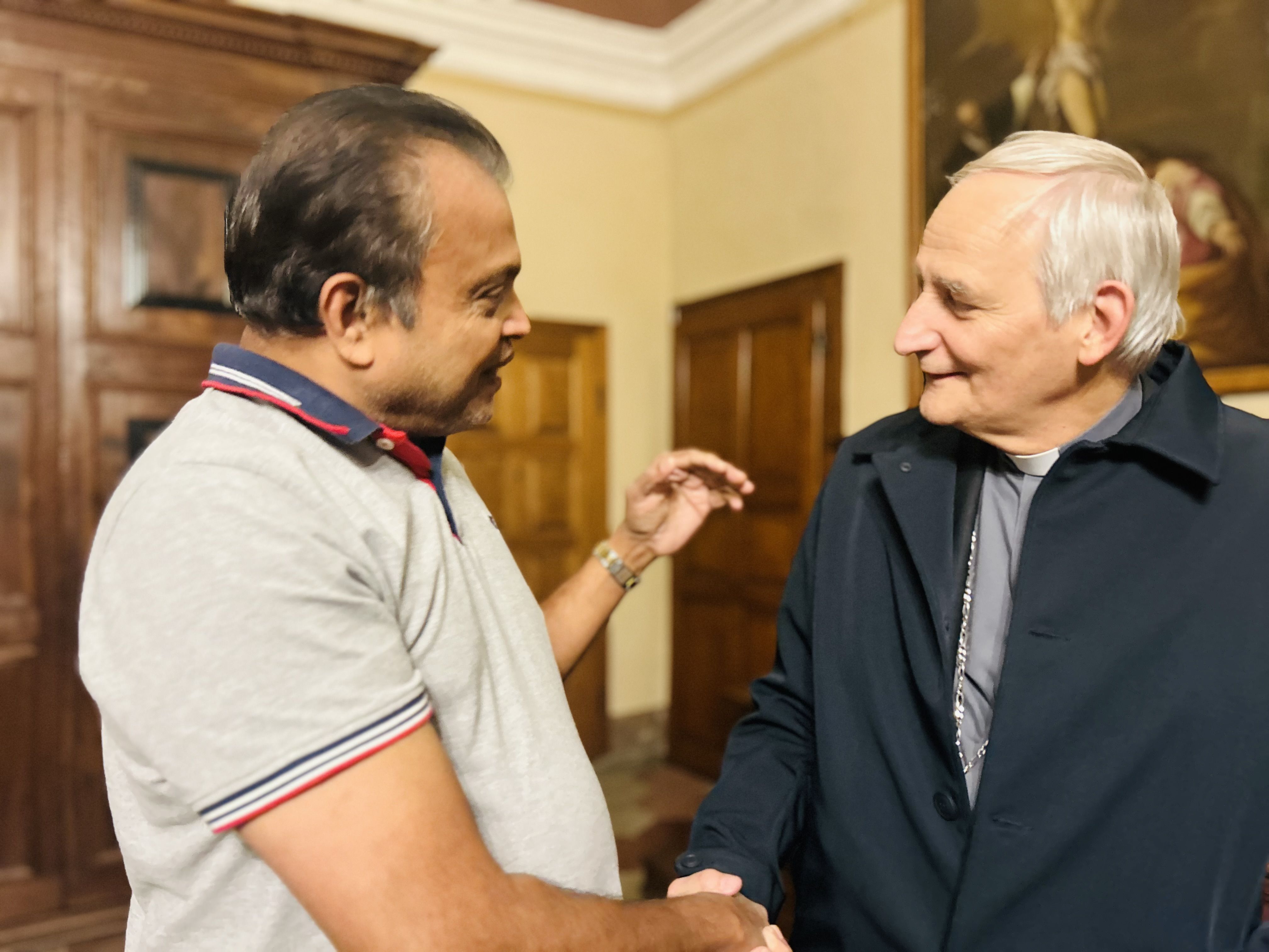 L'incontro con un rappresentante della comunità dello Sri Lanka