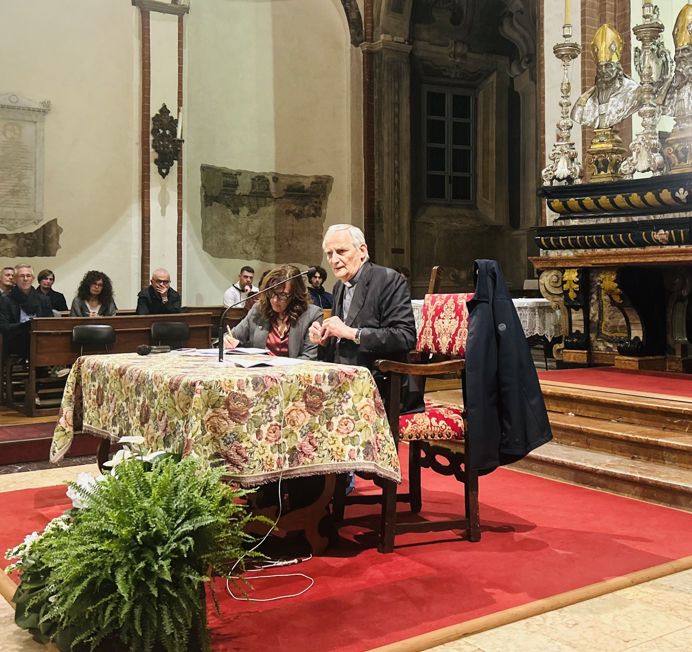 Durante l'intervento sulla Laudato Si'