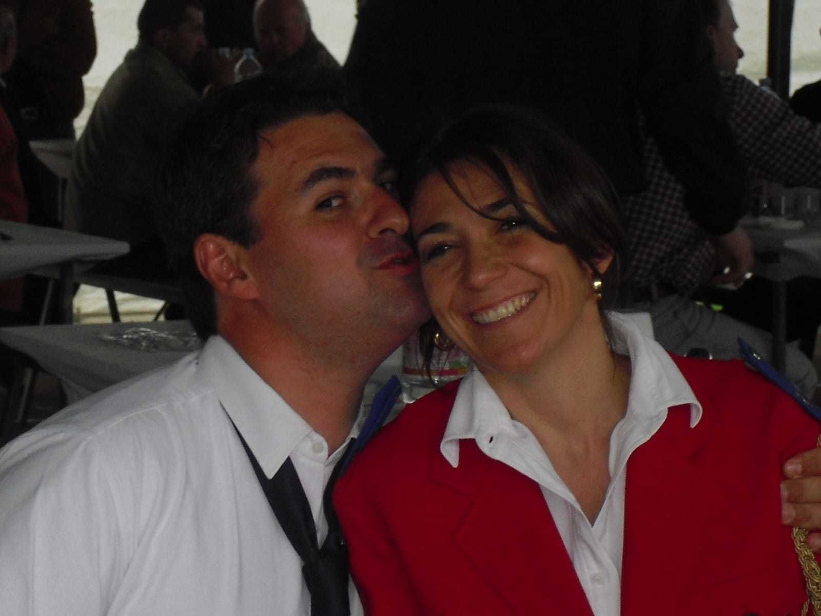 Gianluca Bondi con la moglie Karina