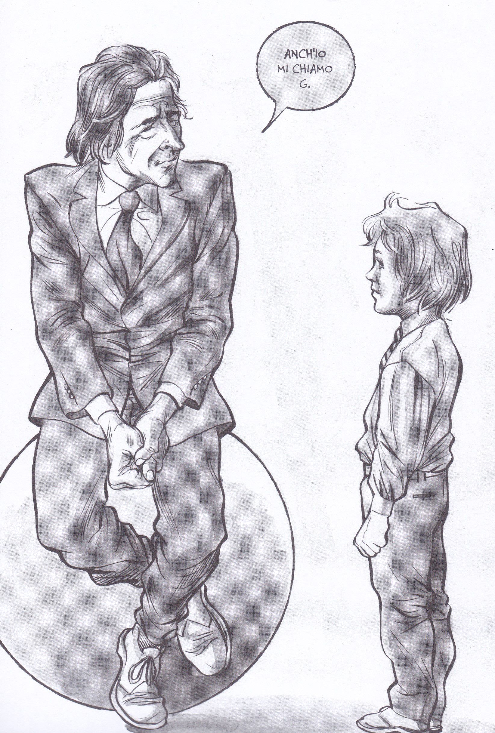 Giorgio Gaber, il Signor G, nella graphic novel "G&G" di Barzi e Gerasi