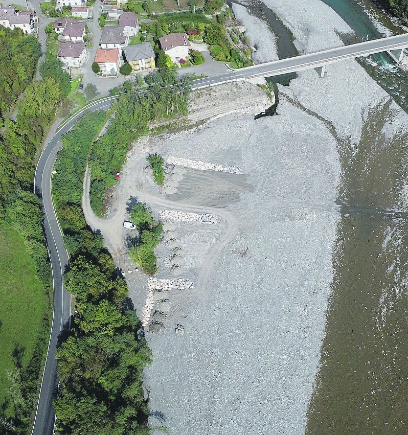La zona duramente colpita dalla piena di due anni fa