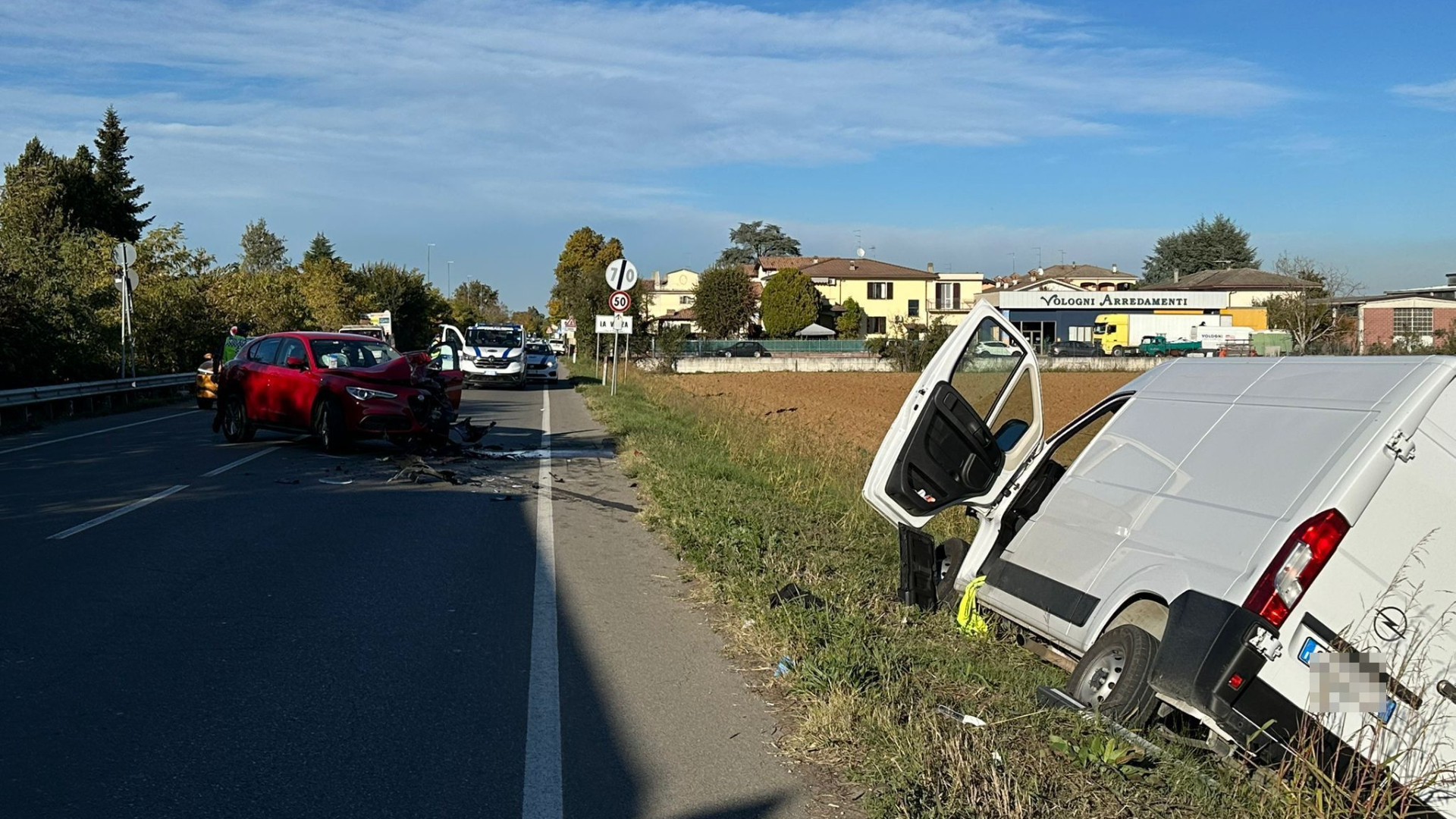 Frontale a la Verza, feriti i conducenti