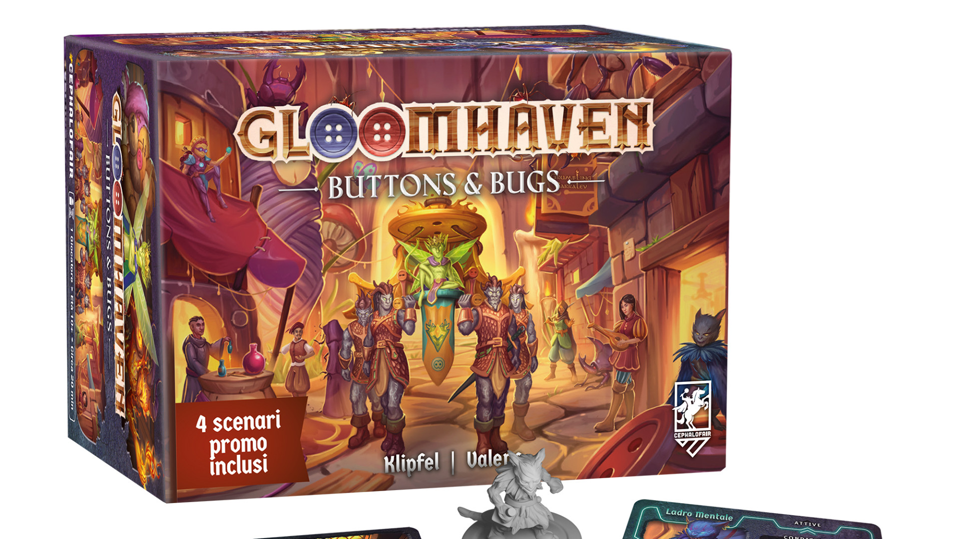 Giocare da soli non è mai stato così epico: arriva Gloomhaven: Buttons & Bugs