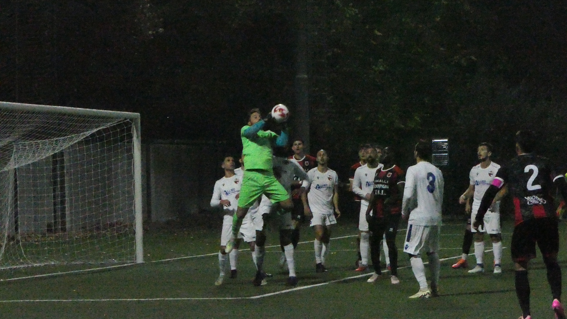 Un'uscita di Guerci a difesa della porta del Nibbiano&Valtidone