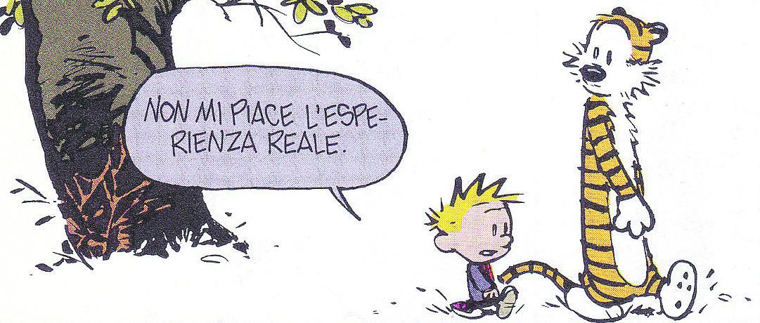 Calvin di Watterson: vive in un mondo tutto suo e lo ammette