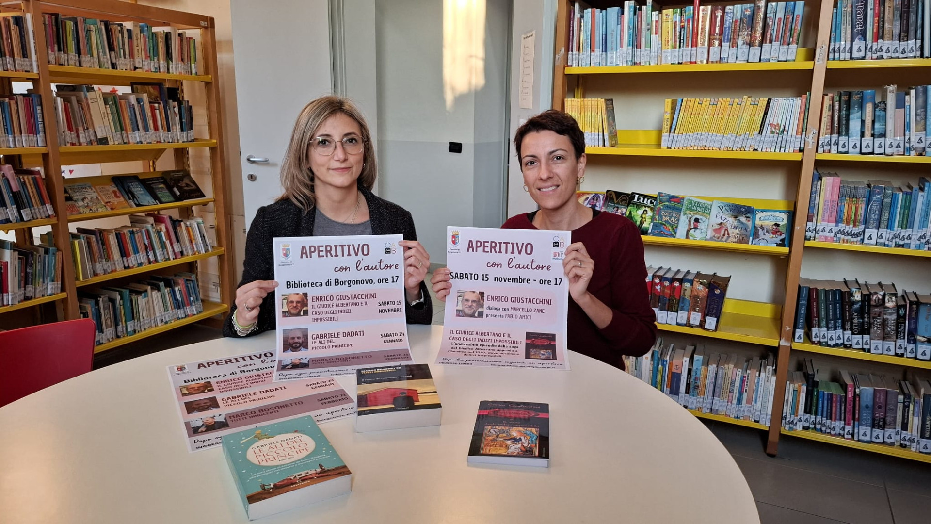 Aperitivo con l'autore, tre incontri alla biblioteca di Borgonovo