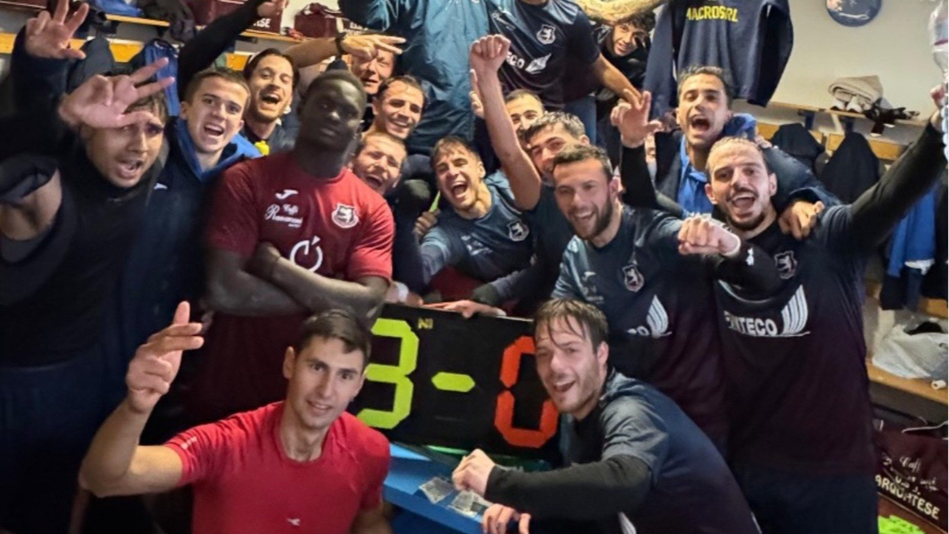 L'esultanza dell'Arquatese