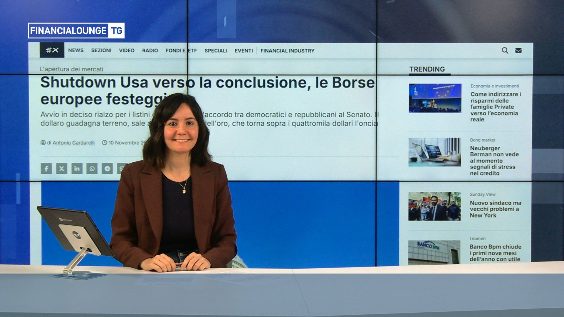 Su Telelibertà da oggi 5 minuti di economia