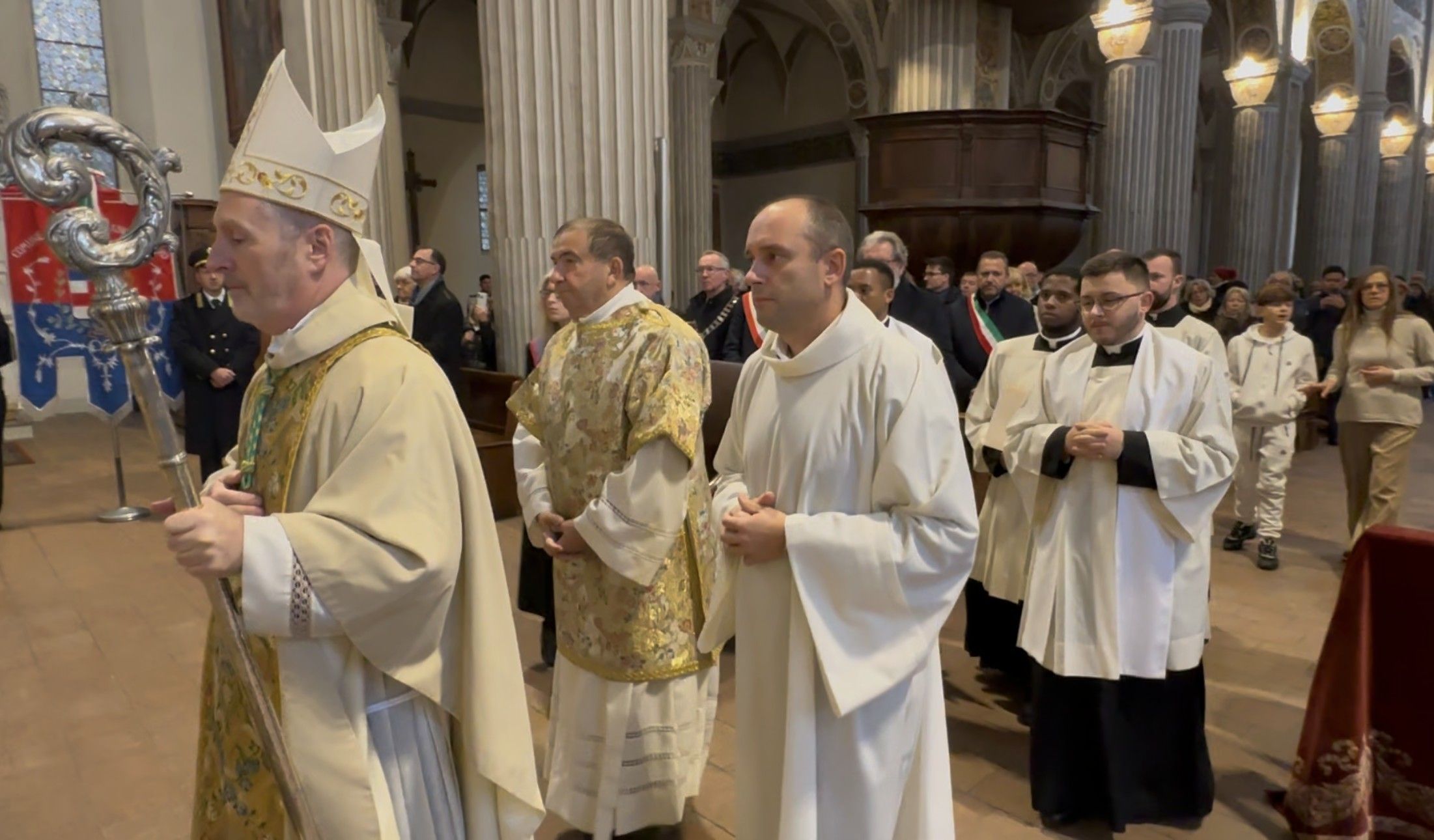 I riti celebrati nella Cattedrale di Bobbio in onore di san Colombano  © Libertà / fotoservizio di Pietro Zangrandi