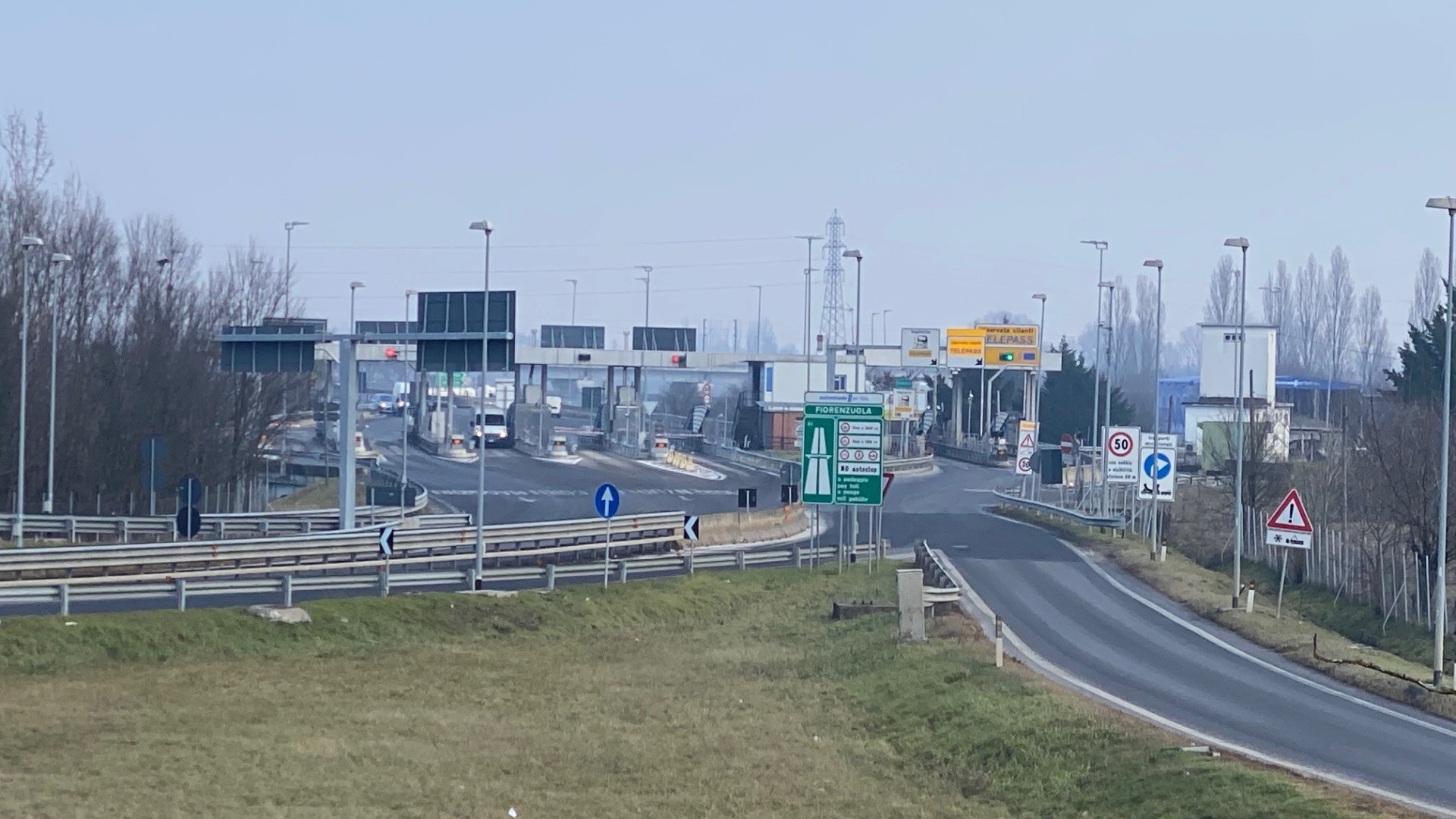 A1, chiuso per una notte il casello di Fiorenzuola