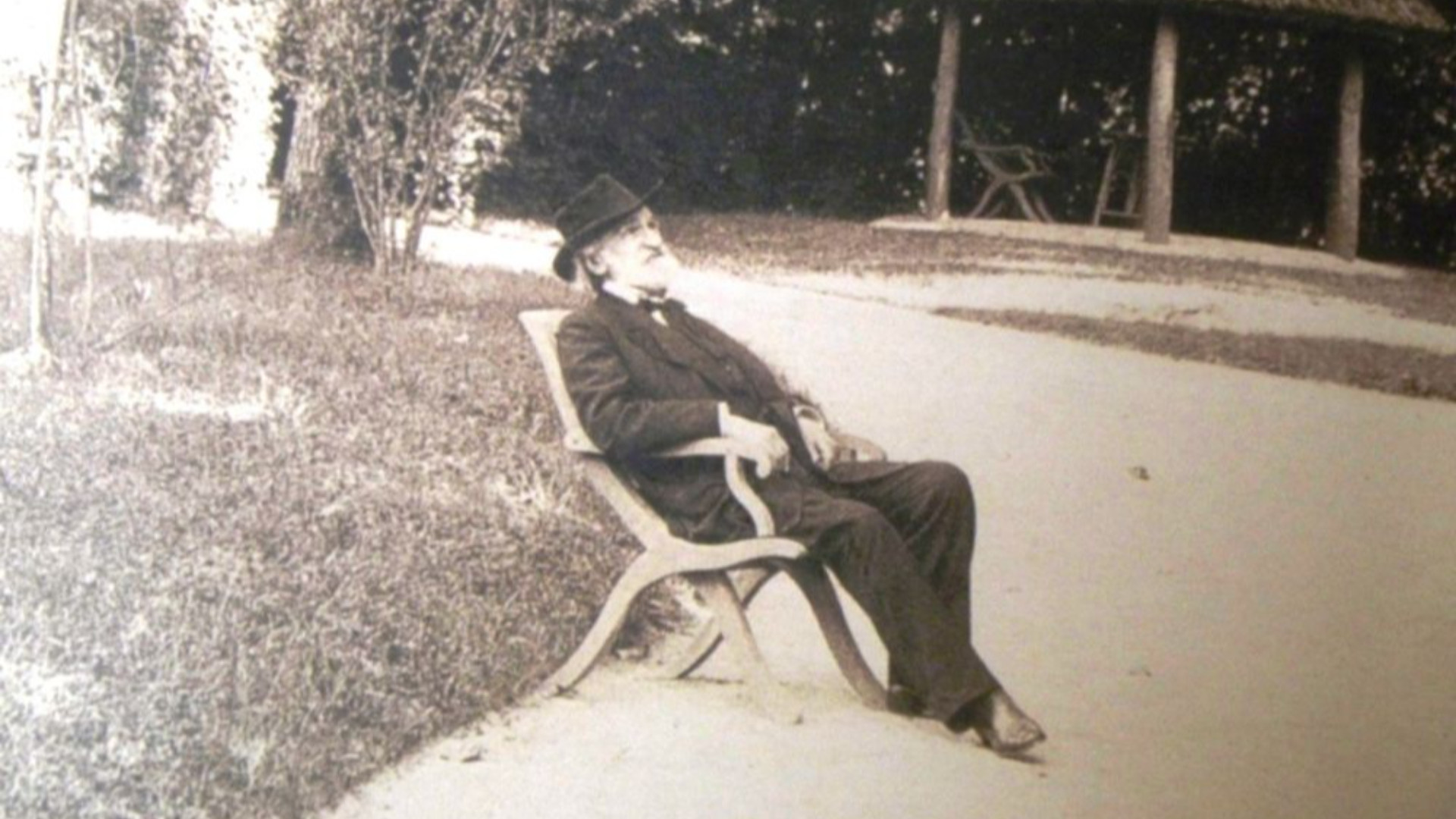 Giuseppe Verdi in un momento di relax a Villa Sant'Agata, nel Piacentino