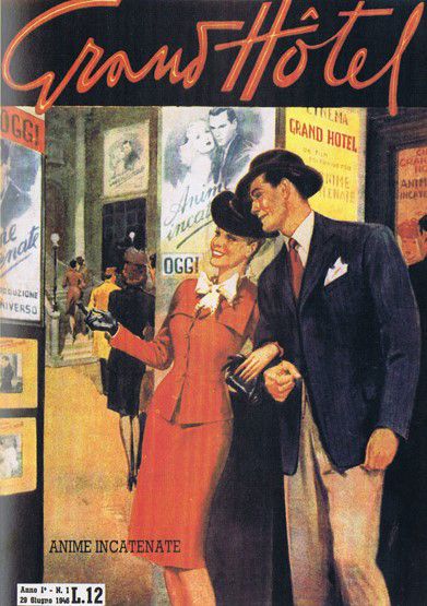 La copertina del primo numero di "Grand Hotel" dei fratelli Del Duca